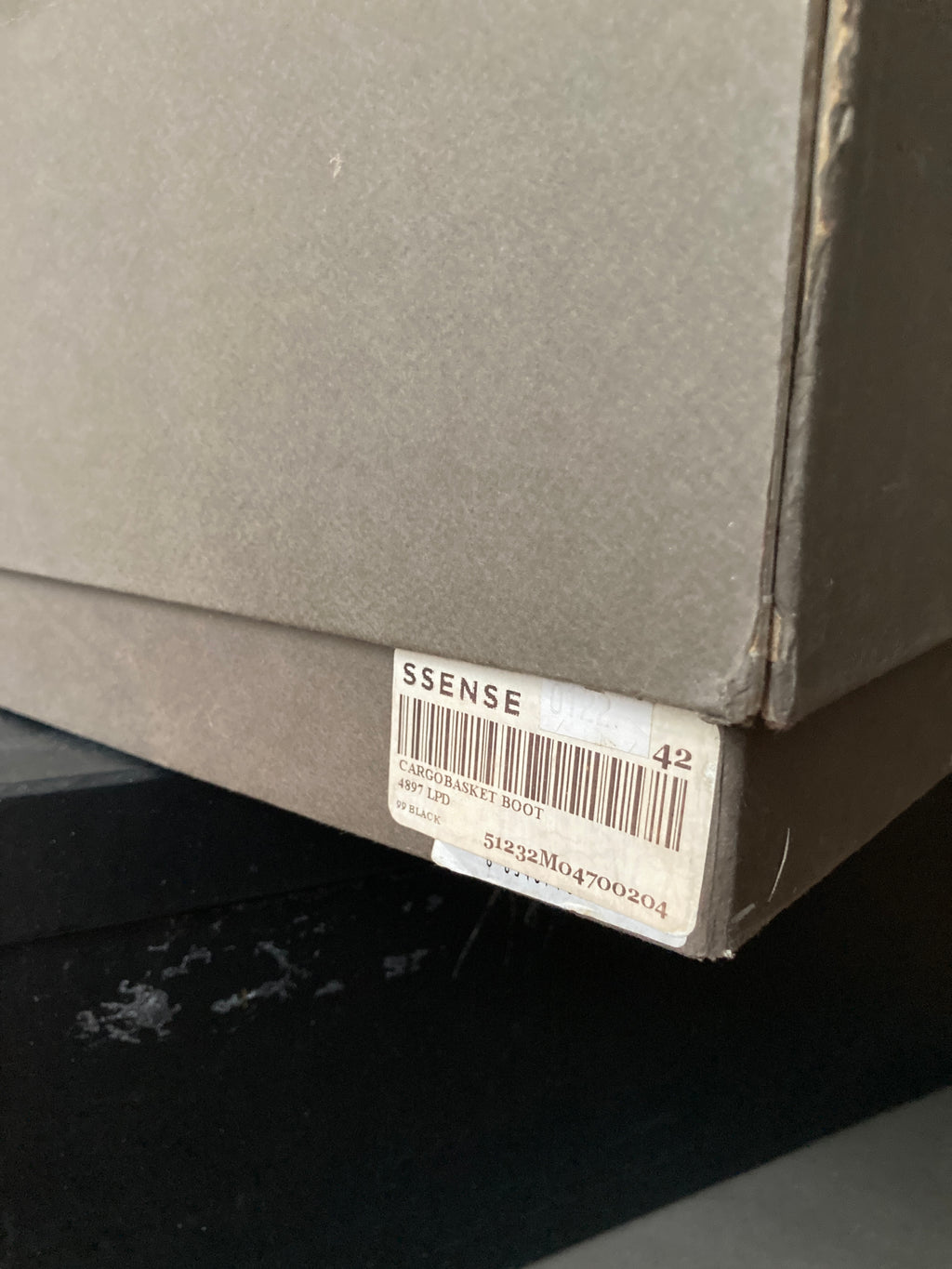 S/S 15 “FAUN” Reverse Leather Triple Black Cargobaskets IT42/US9