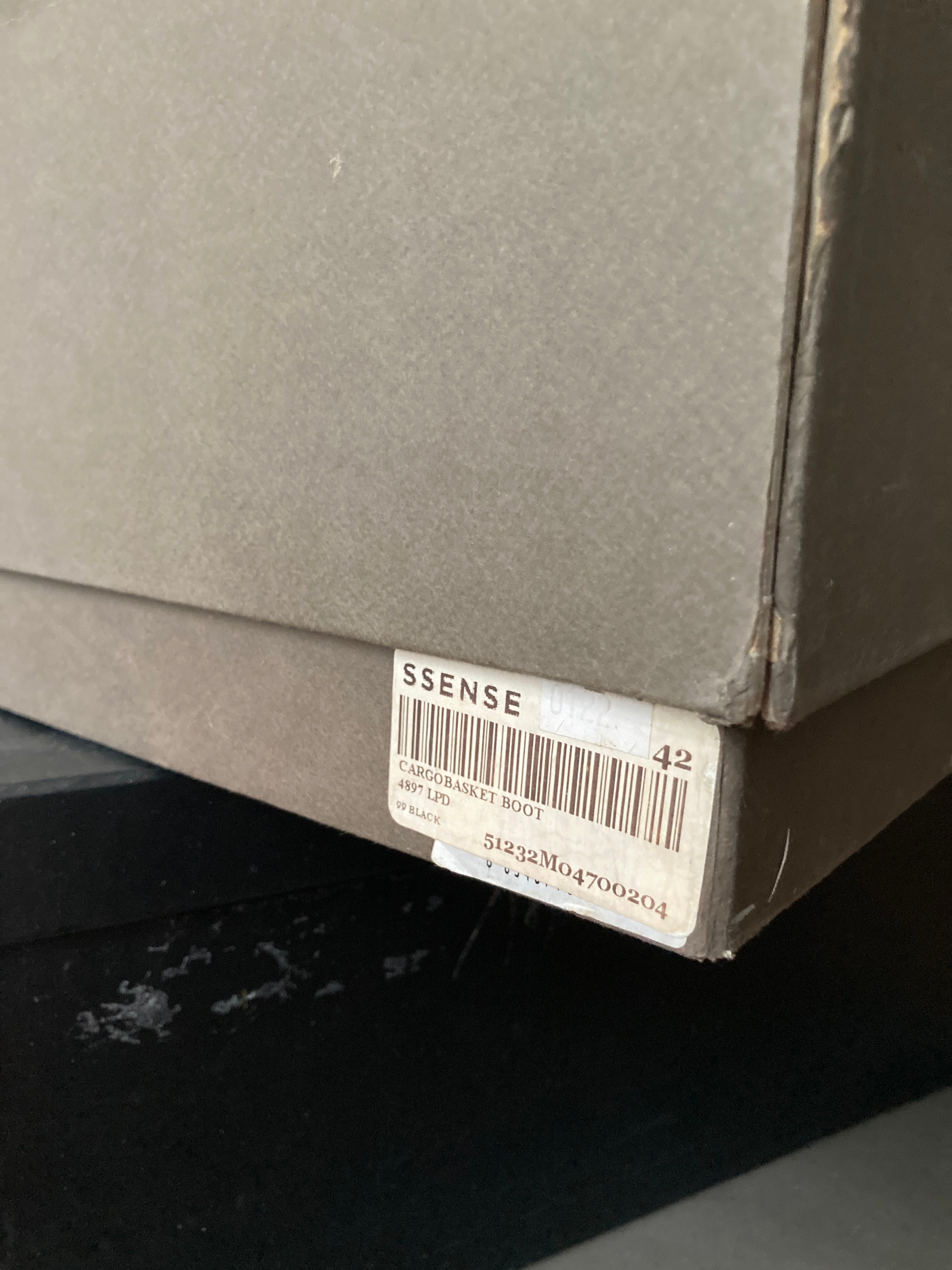 S/S 15 “FAUN” Reverse Leather Triple Black Cargobaskets IT42/US9