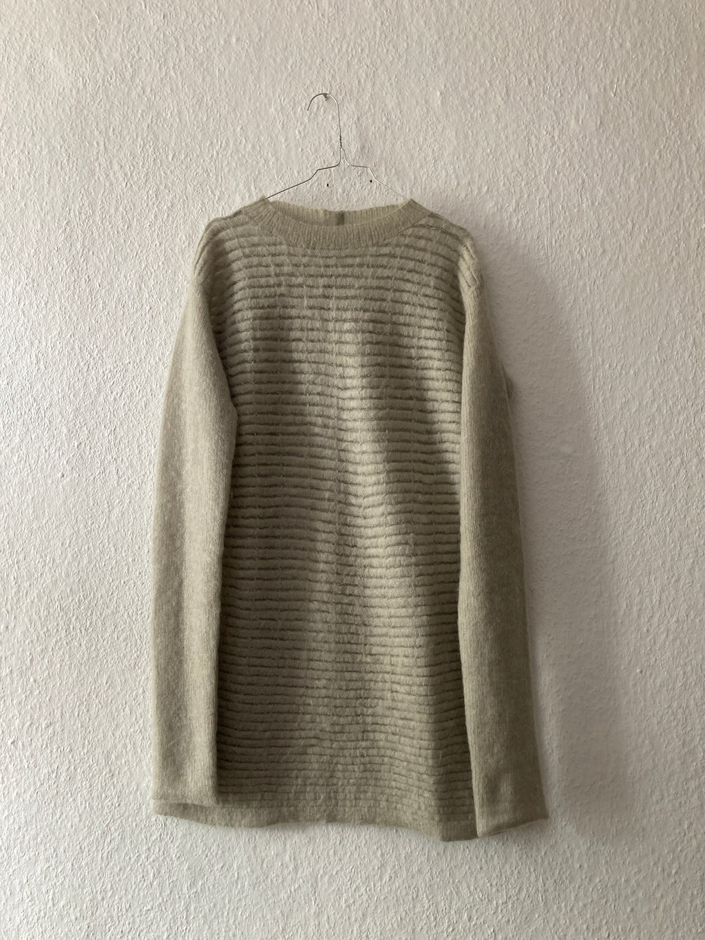 F/W 16 “MASTODON” Ribbed Mohair Sweater in Pearl