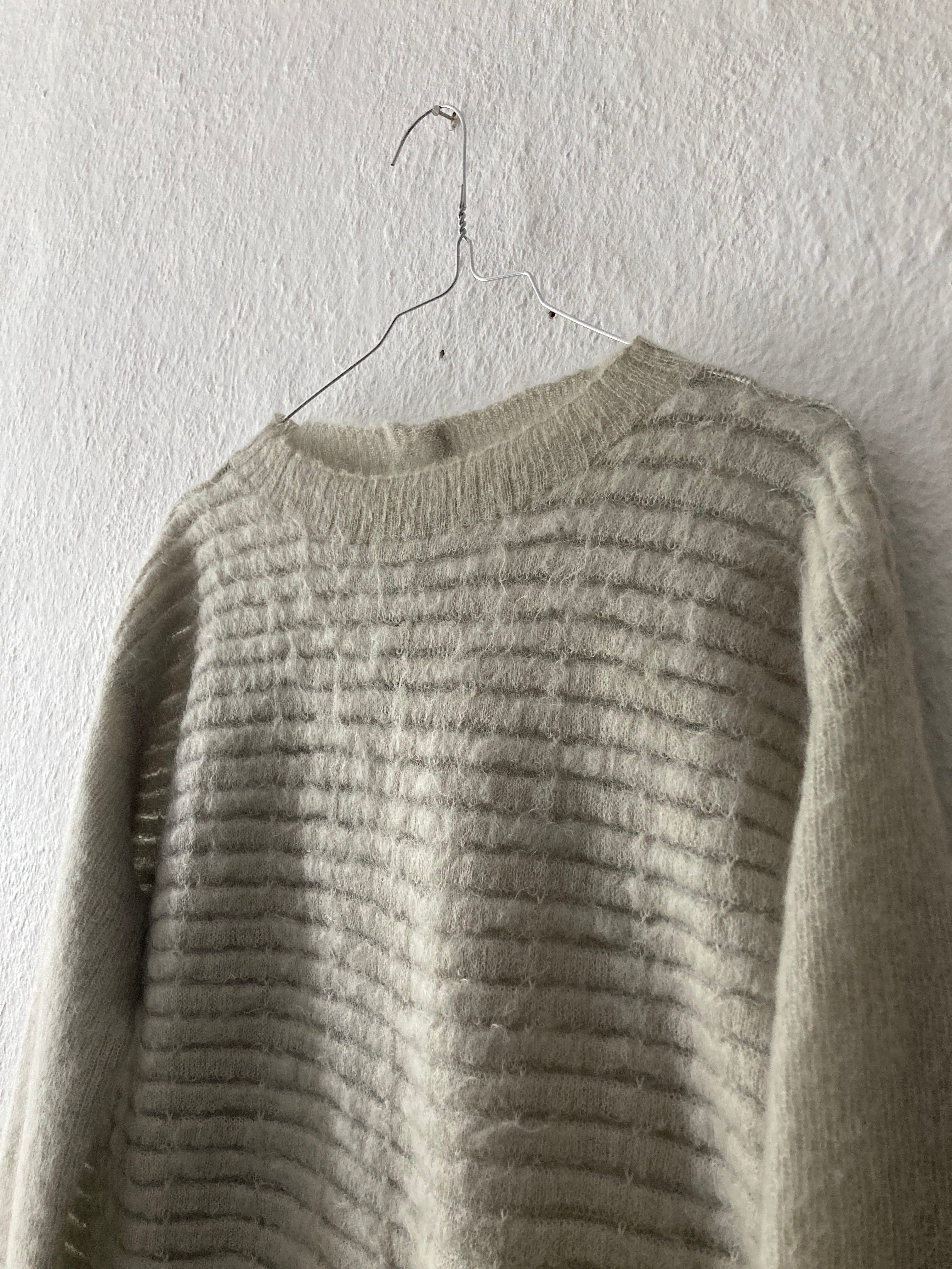 F/W 16 “MASTODON” Ribbed Mohair Sweater in Pearl
