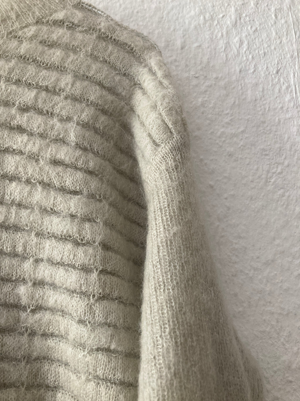 F/W 16 “MASTODON” Ribbed Mohair Sweater in Pearl