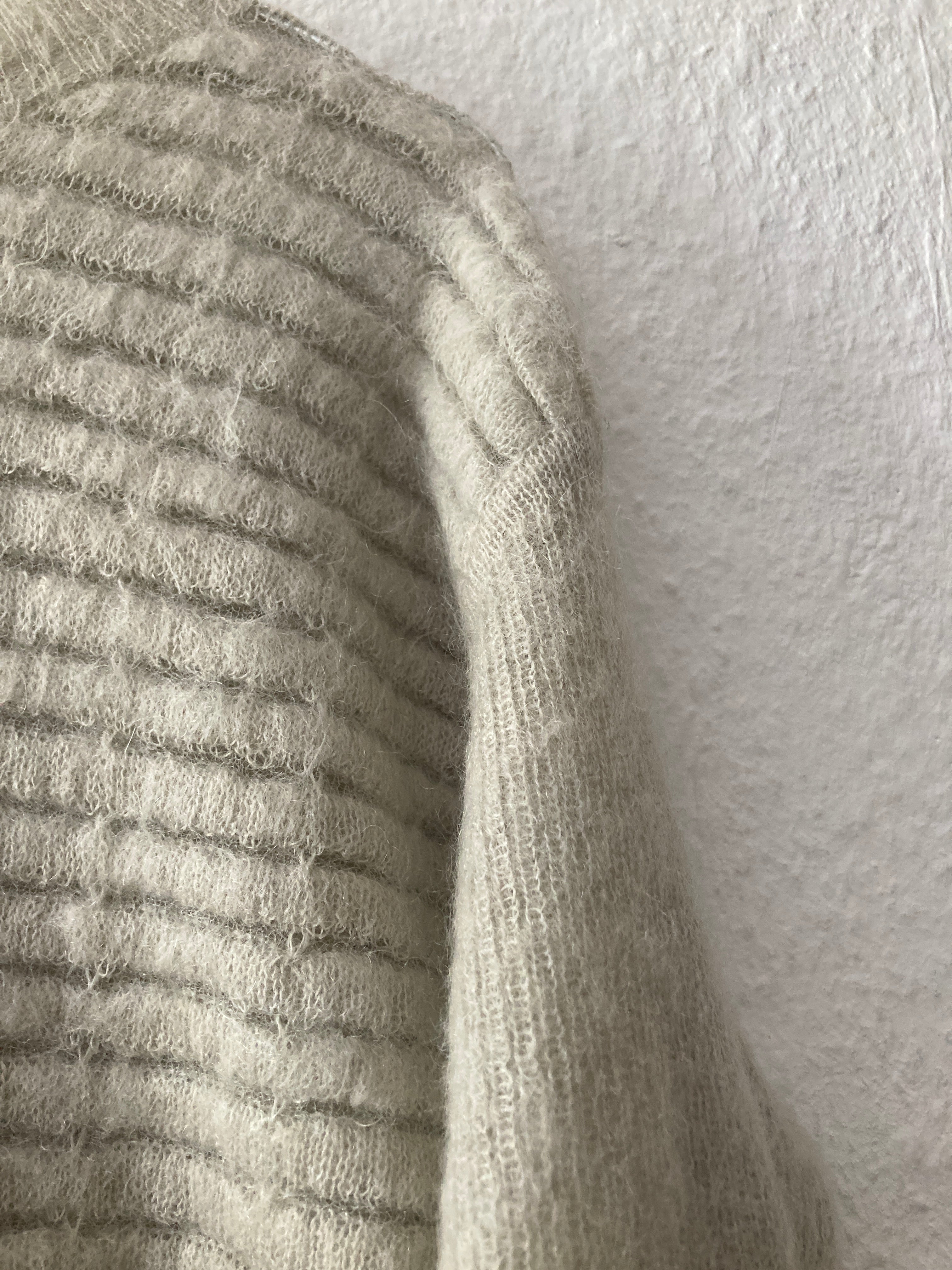 F/W 16 “MASTODON” Ribbed Mohair Sweater in Pearl