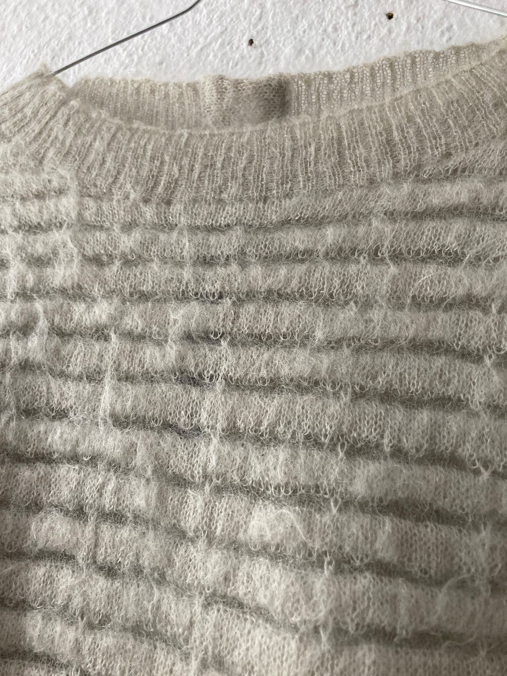 F/W 16 “MASTODON” Ribbed Mohair Sweater in Pearl
