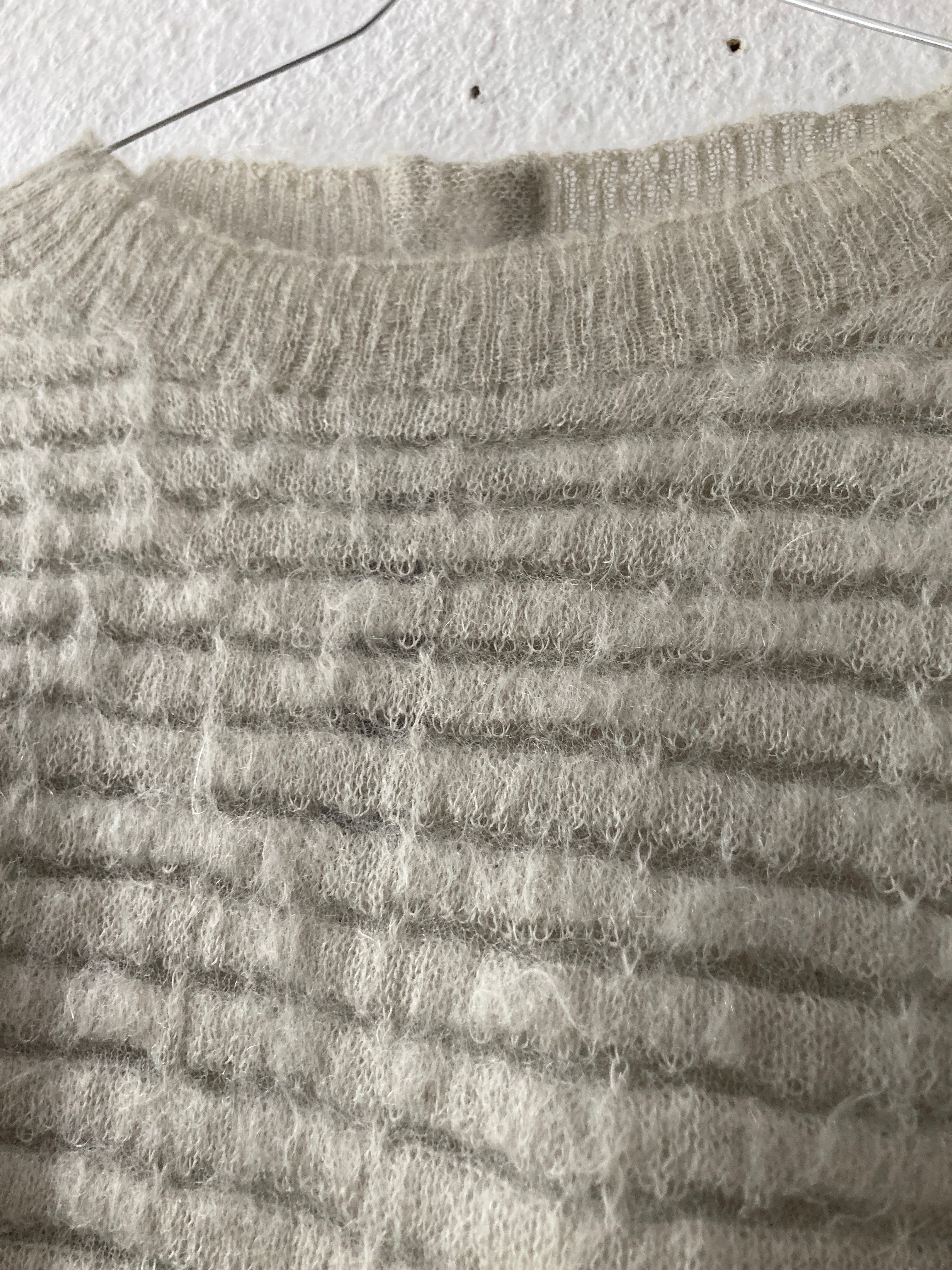 F/W 16 “MASTODON” Ribbed Mohair Sweater in Pearl