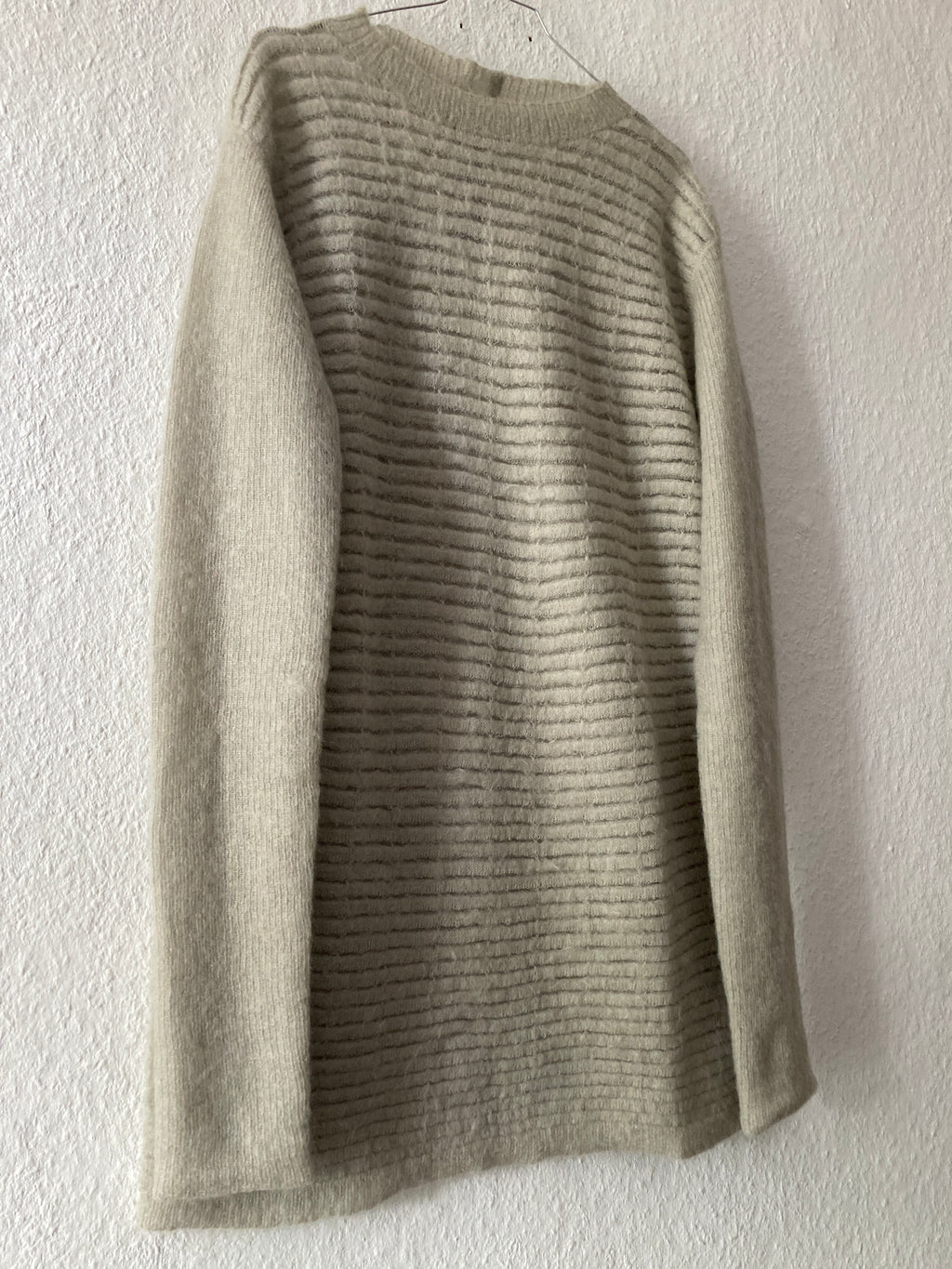 F/W 16 “MASTODON” Ribbed Mohair Sweater in Pearl