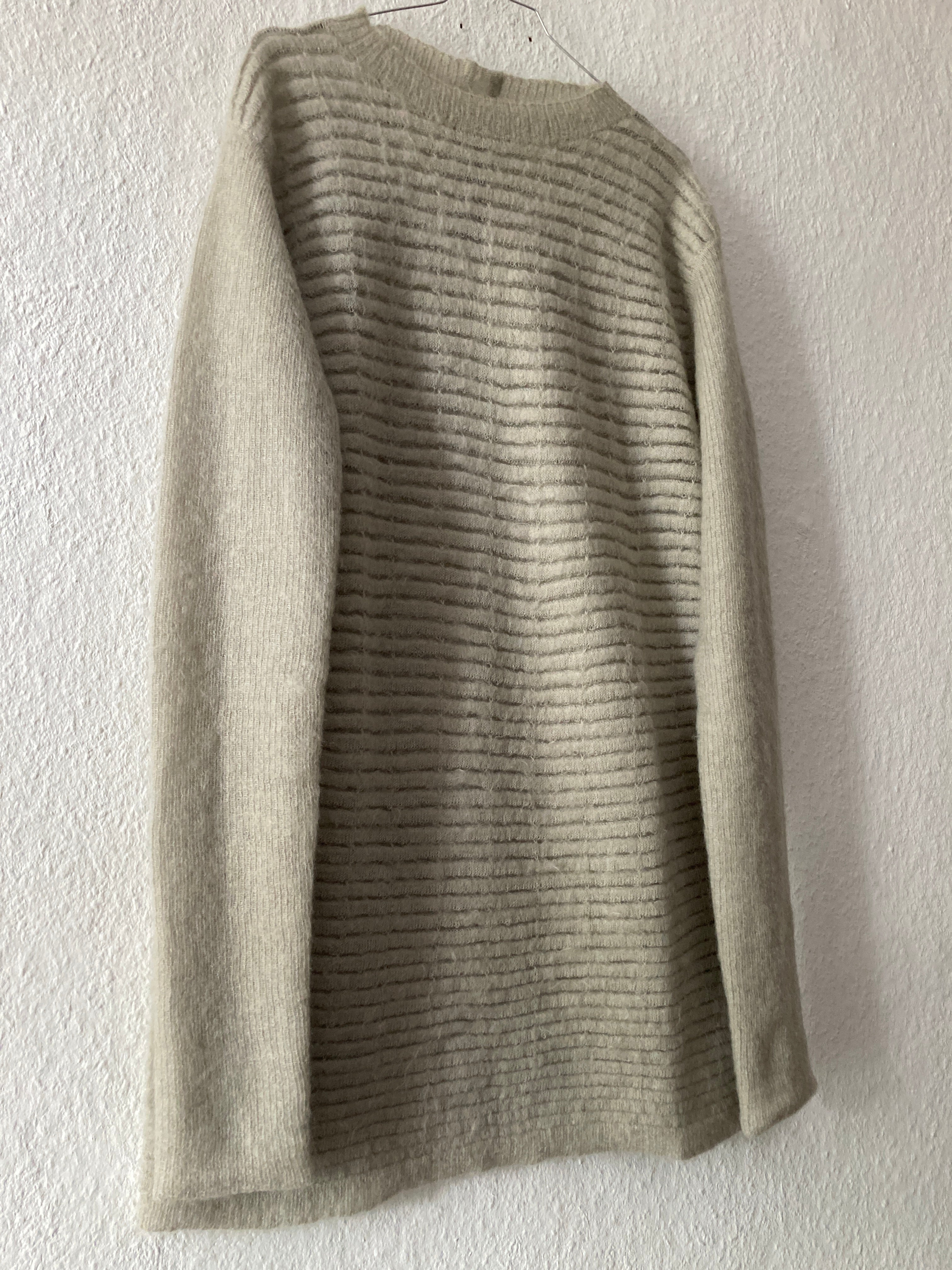 F/W 16 “MASTODON” Ribbed Mohair Sweater in Pearl
