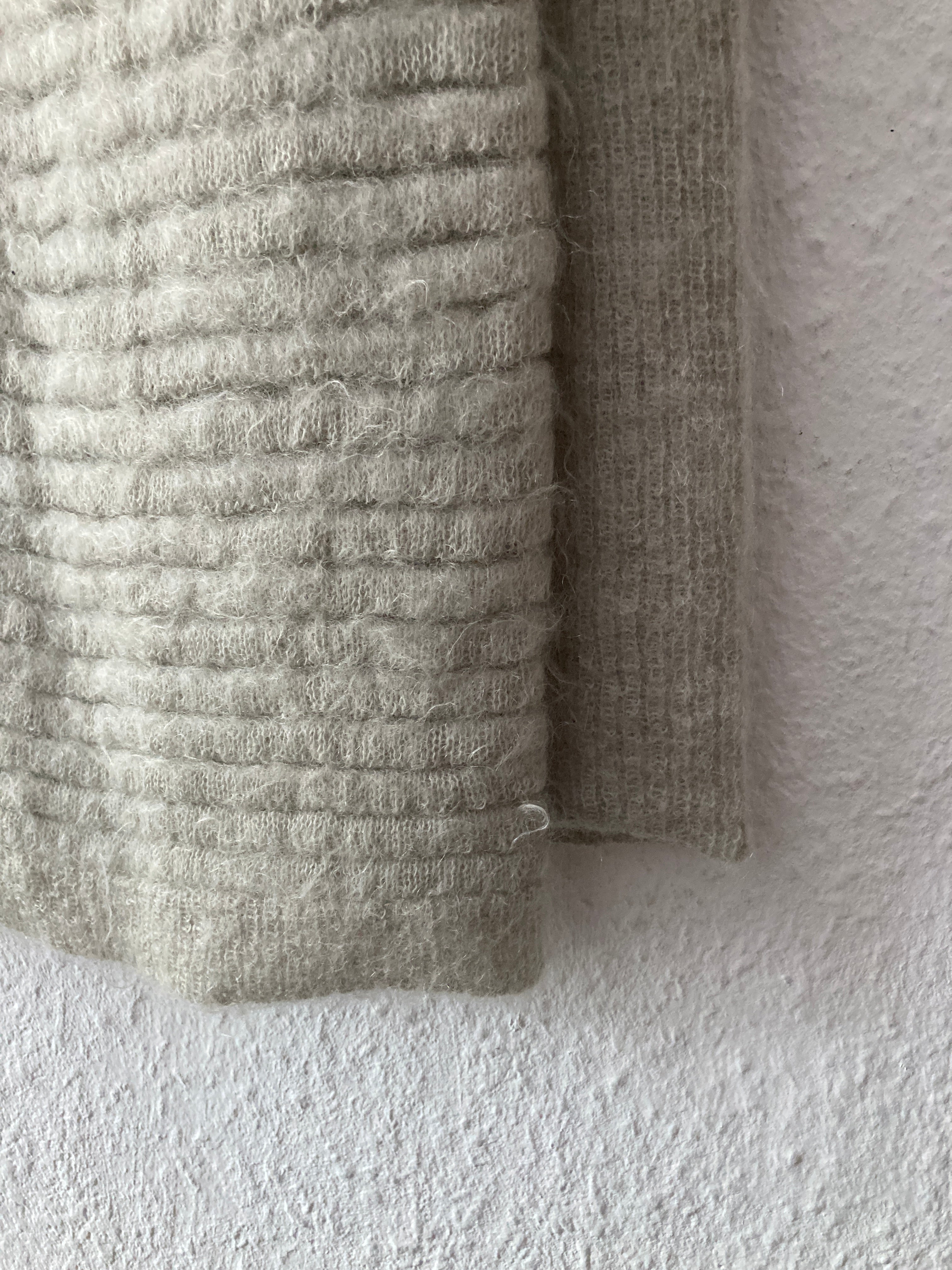 F/W 16 “MASTODON” Ribbed Mohair Sweater in Pearl