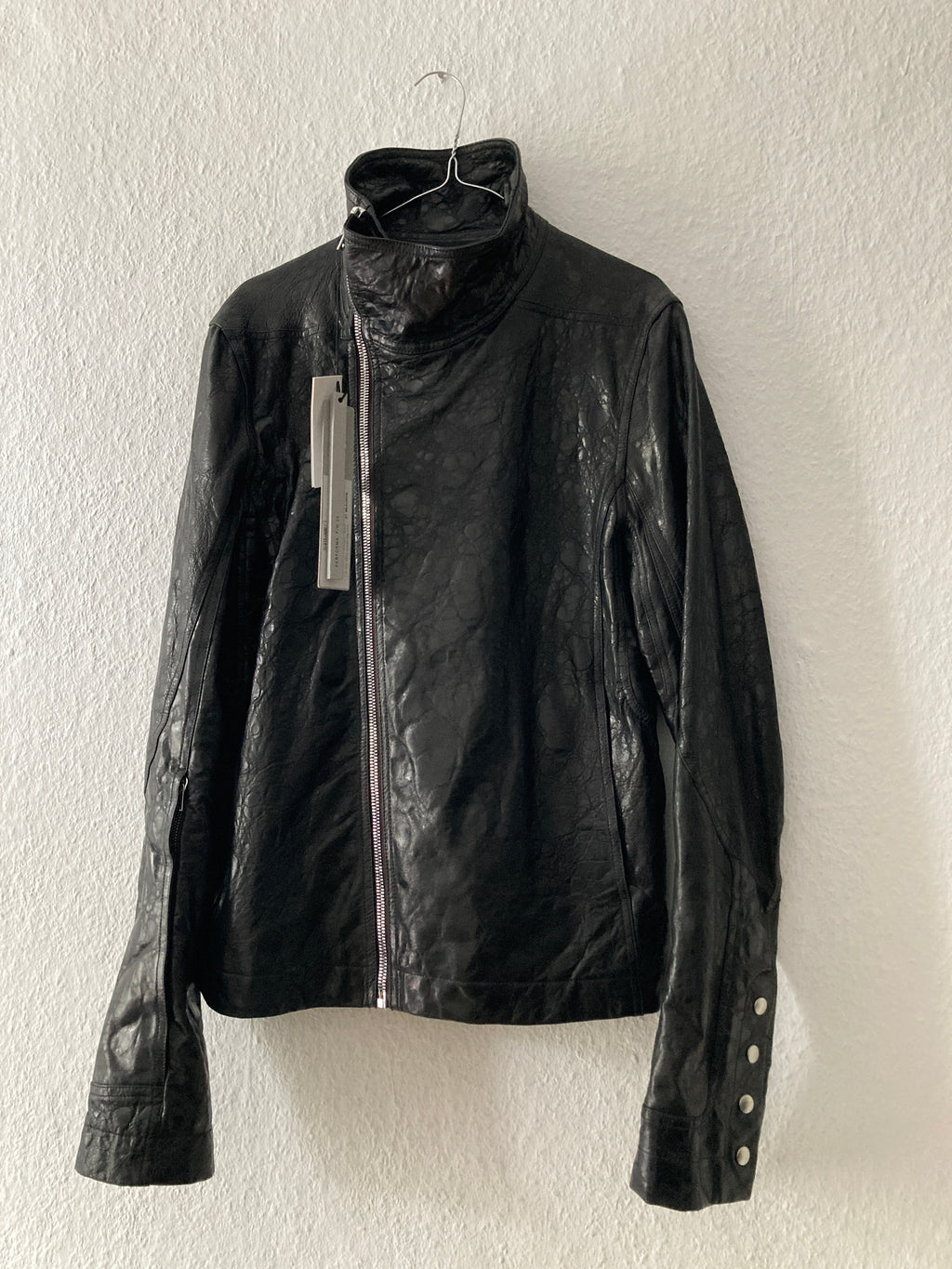 FW 20 “PERFORMA” Acid Lamb Leather Bauhaus Jacket Rick Owens IT52/L