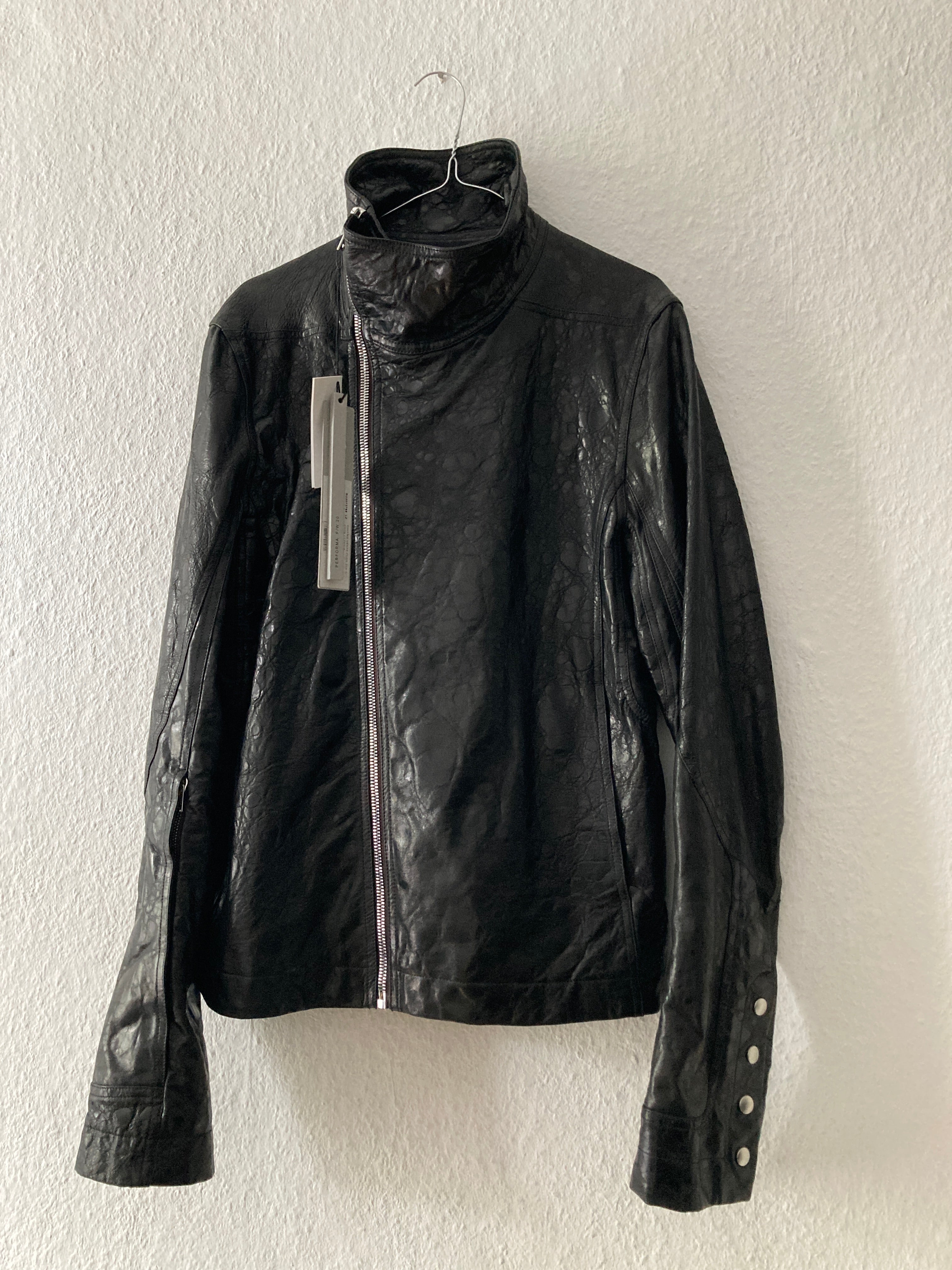 FW 20 “PERFORMA” Acid Lamb Leather Bauhaus Jacket Rick Owens IT52/L