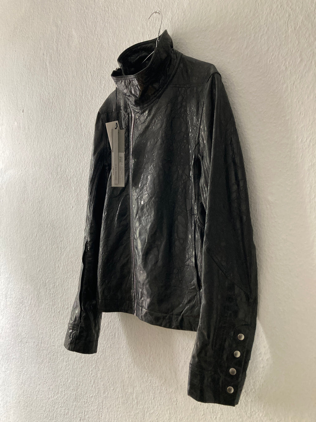 FW 20 “PERFORMA” Acid Lamb Leather Bauhaus Jacket Rick Owens IT52/L