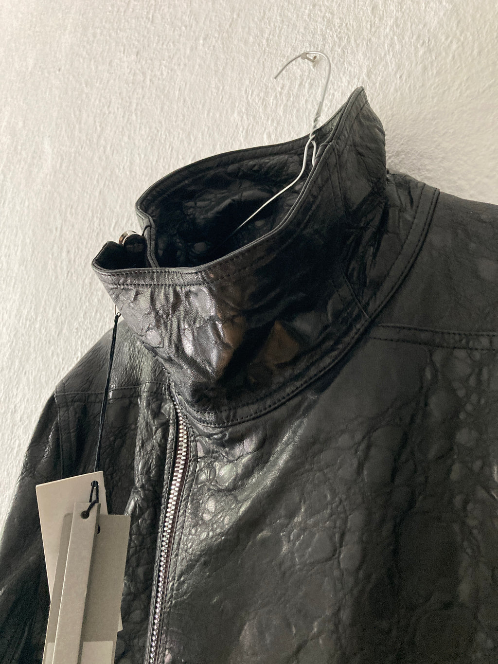FW 20 “PERFORMA” Acid Lamb Leather Bauhaus Jacket Rick Owens IT52/L