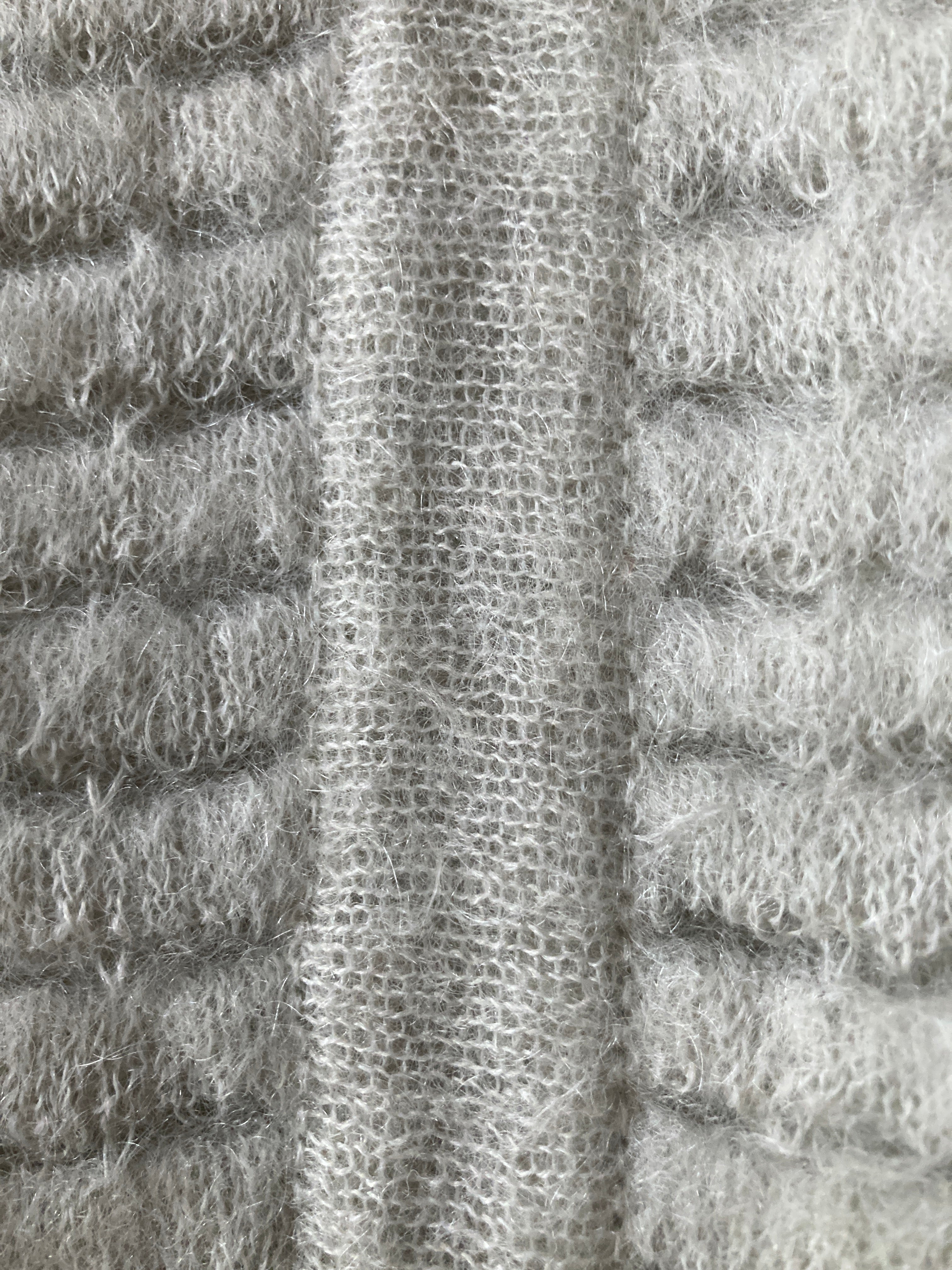 F/W 16 “MASTODON” Ribbed Mohair Sweater in Pearl