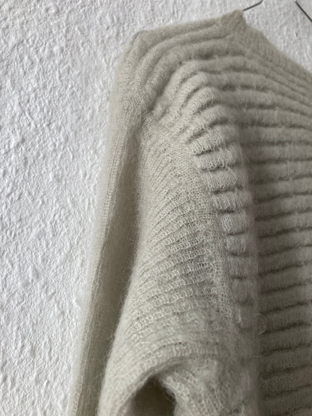 F/W 16 “MASTODON” Ribbed Mohair Sweater in Pearl