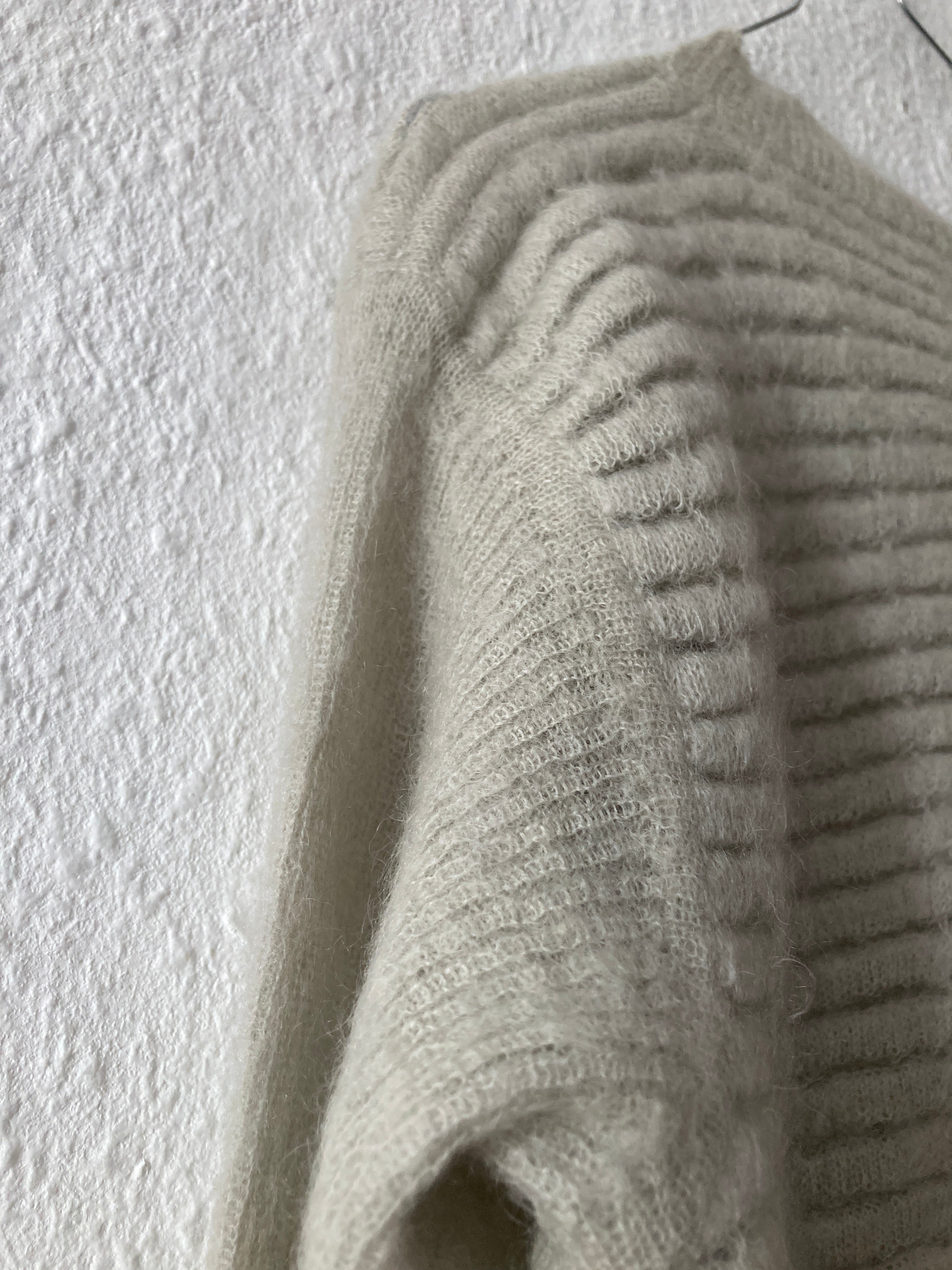 F/W 16 “MASTODON” Ribbed Mohair Sweater in Pearl