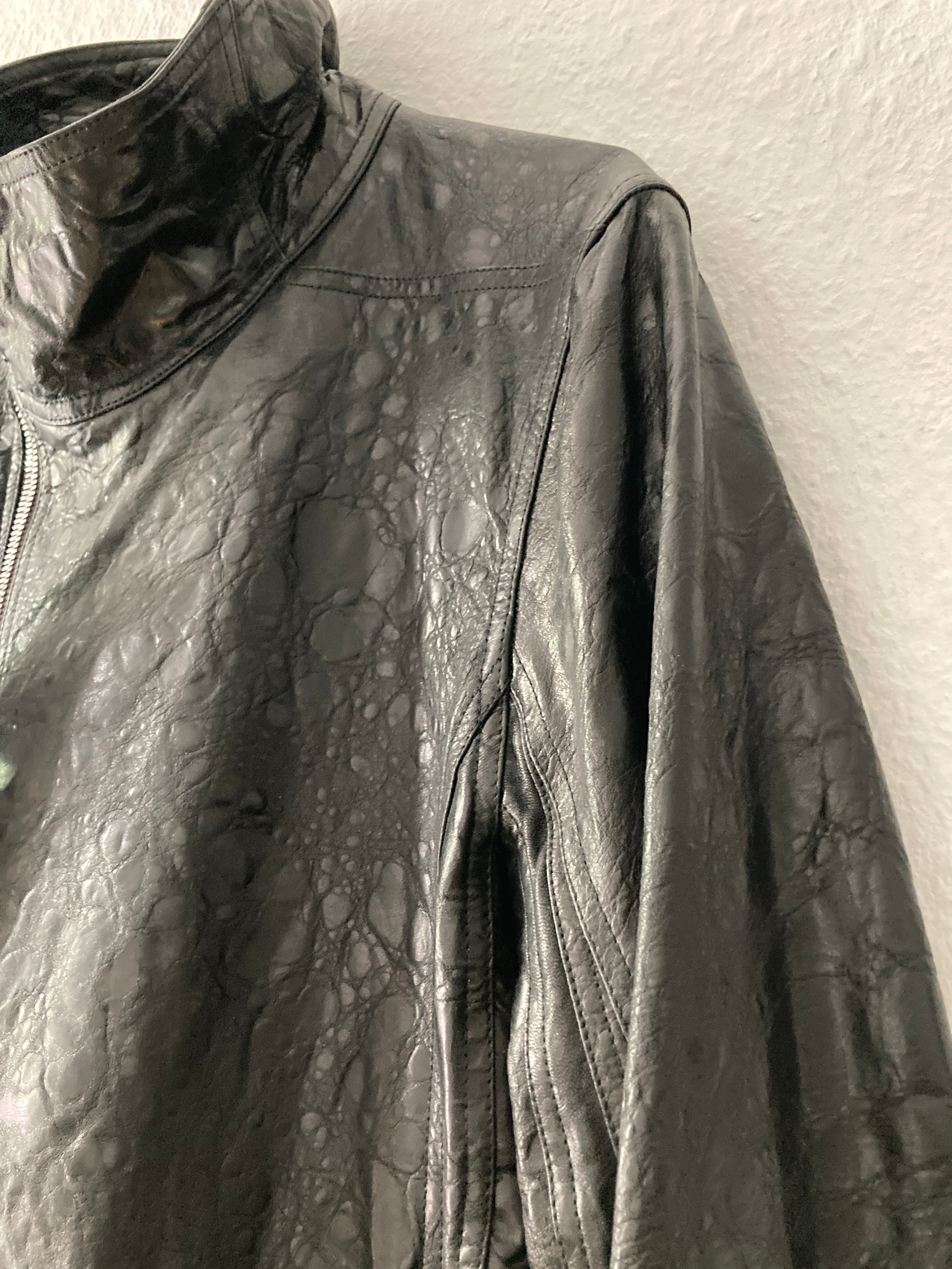 FW 20 “PERFORMA” Acid Lamb Leather Bauhaus Jacket Rick Owens IT52/L
