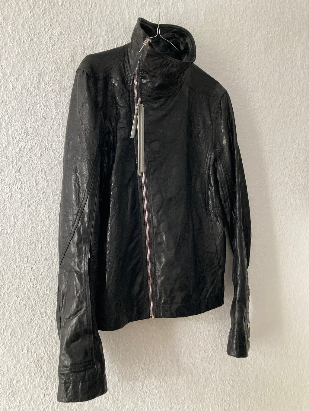 FW 20 “PERFORMA” Acid Lamb Leather Bauhaus Jacket Rick Owens IT52/L