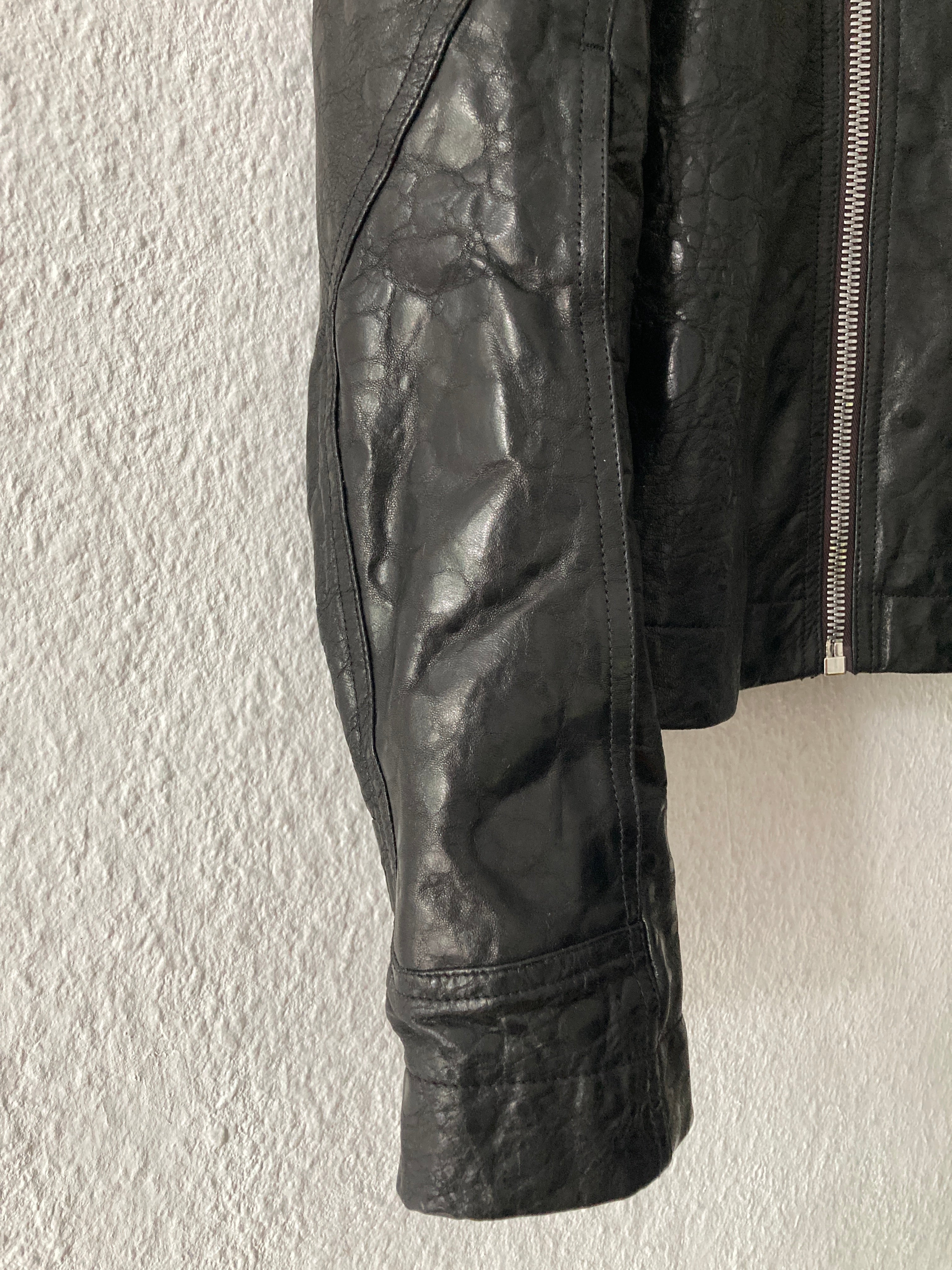 FW 20 “PERFORMA” Acid Lamb Leather Bauhaus Jacket Rick Owens IT52/L