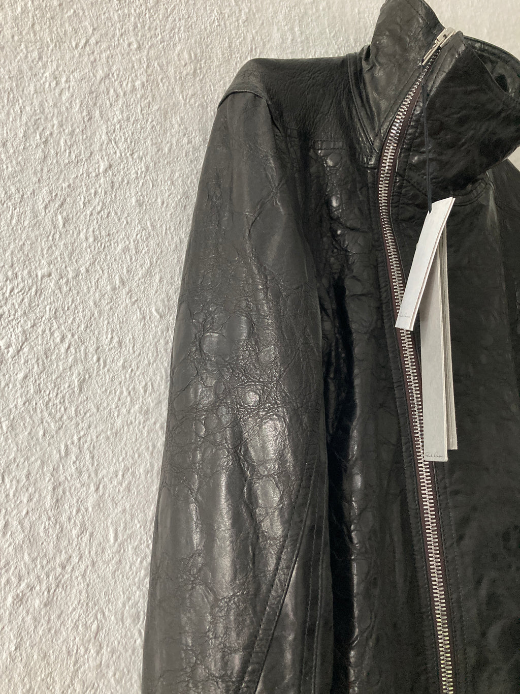 FW 20 “PERFORMA” Acid Lamb Leather Bauhaus Jacket Rick Owens IT52/L