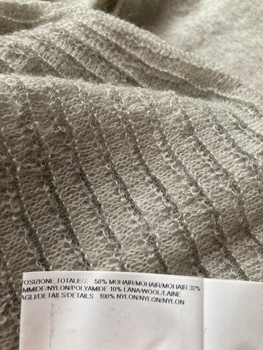 F/W 16 “MASTODON” Ribbed Mohair Sweater in Pearl