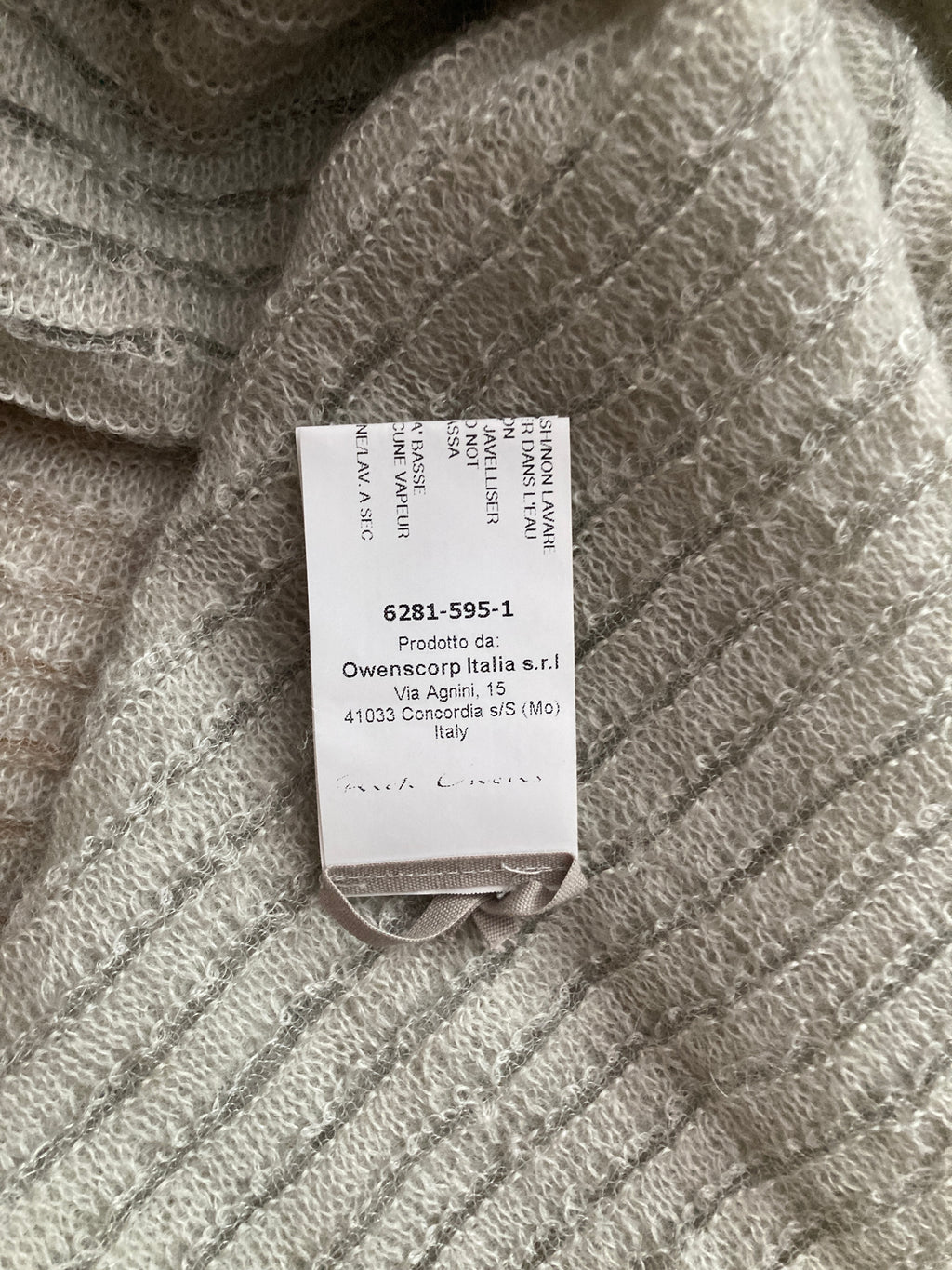 F/W 16 “MASTODON” Ribbed Mohair Sweater in Pearl