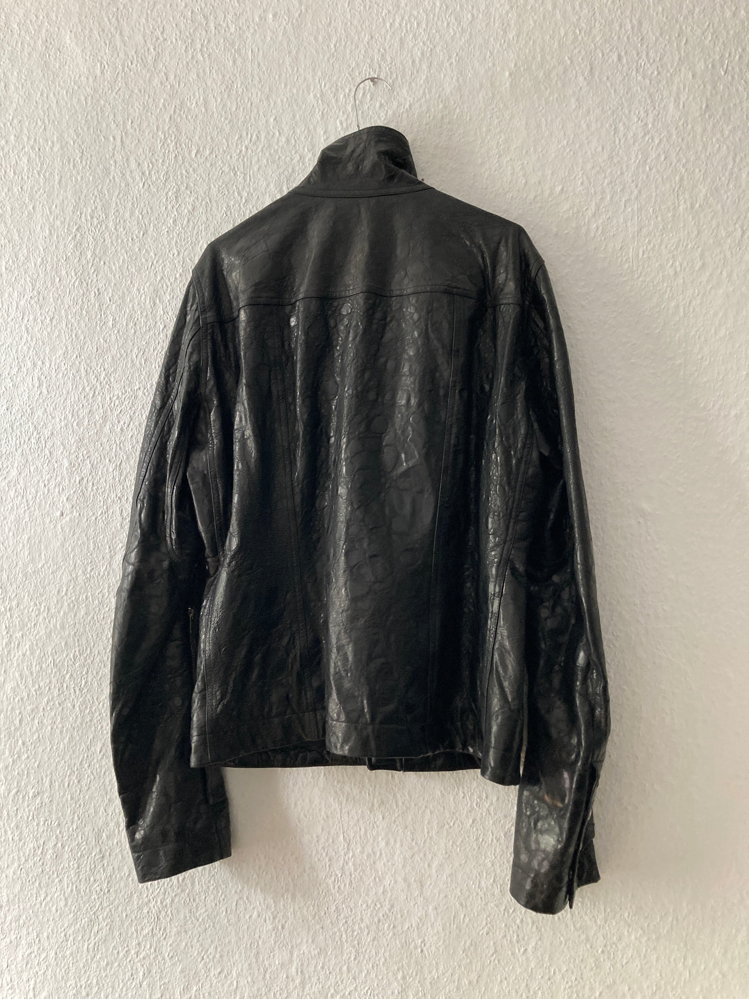 FW 20 “PERFORMA” Acid Lamb Leather Bauhaus Jacket Rick Owens IT52/L