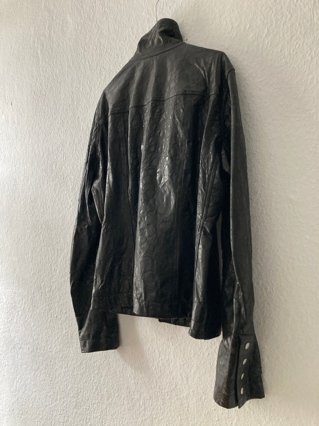 FW 20 “PERFORMA” Acid Lamb Leather Bauhaus Jacket Rick Owens IT52/L