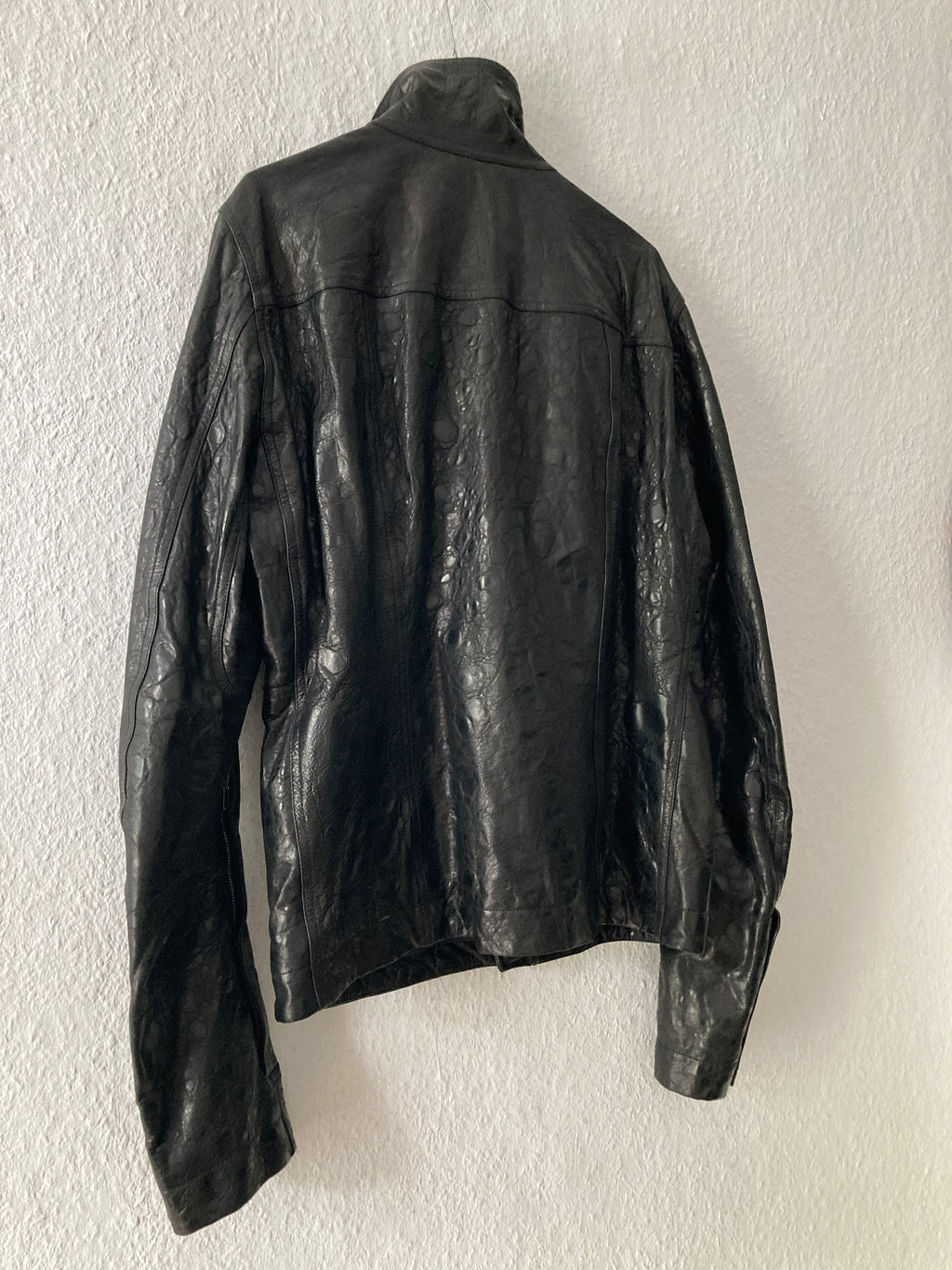 FW 20 “PERFORMA” Acid Lamb Leather Bauhaus Jacket Rick Owens IT52/L