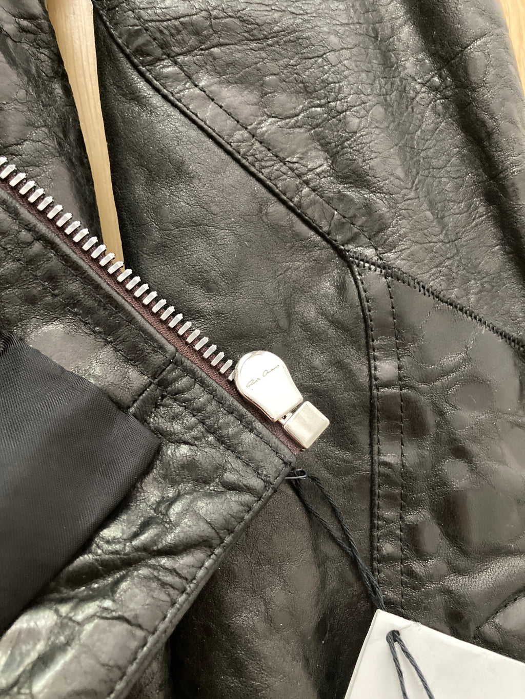 FW 20 “PERFORMA” Acid Lamb Leather Bauhaus Jacket Rick Owens IT52/L