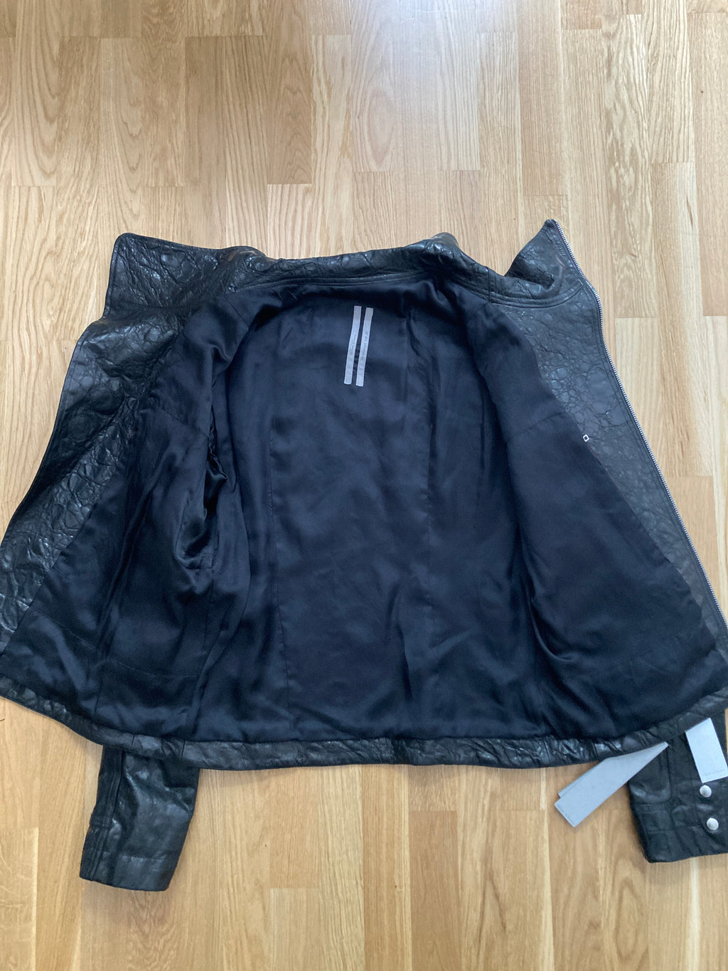 FW 20 “PERFORMA” Acid Lamb Leather Bauhaus Jacket Rick Owens IT52/L
