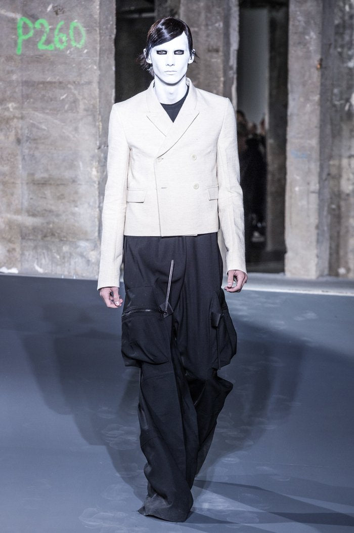 F/W 16 "MASTODON" JMF Cropped Double-Breasted Wool Blazer 48