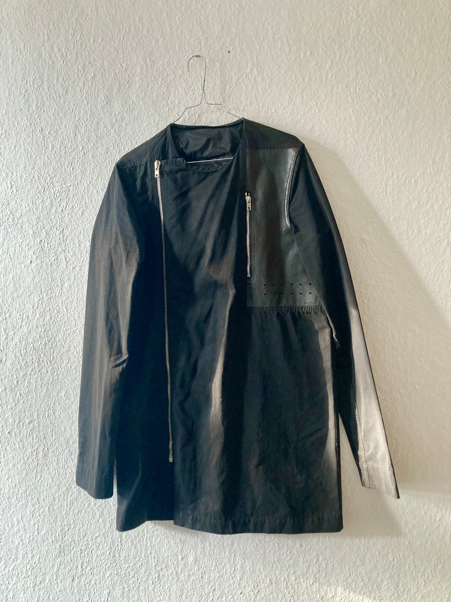 S/S 14 "Vicious" Runway Long Leather Detail Jacket