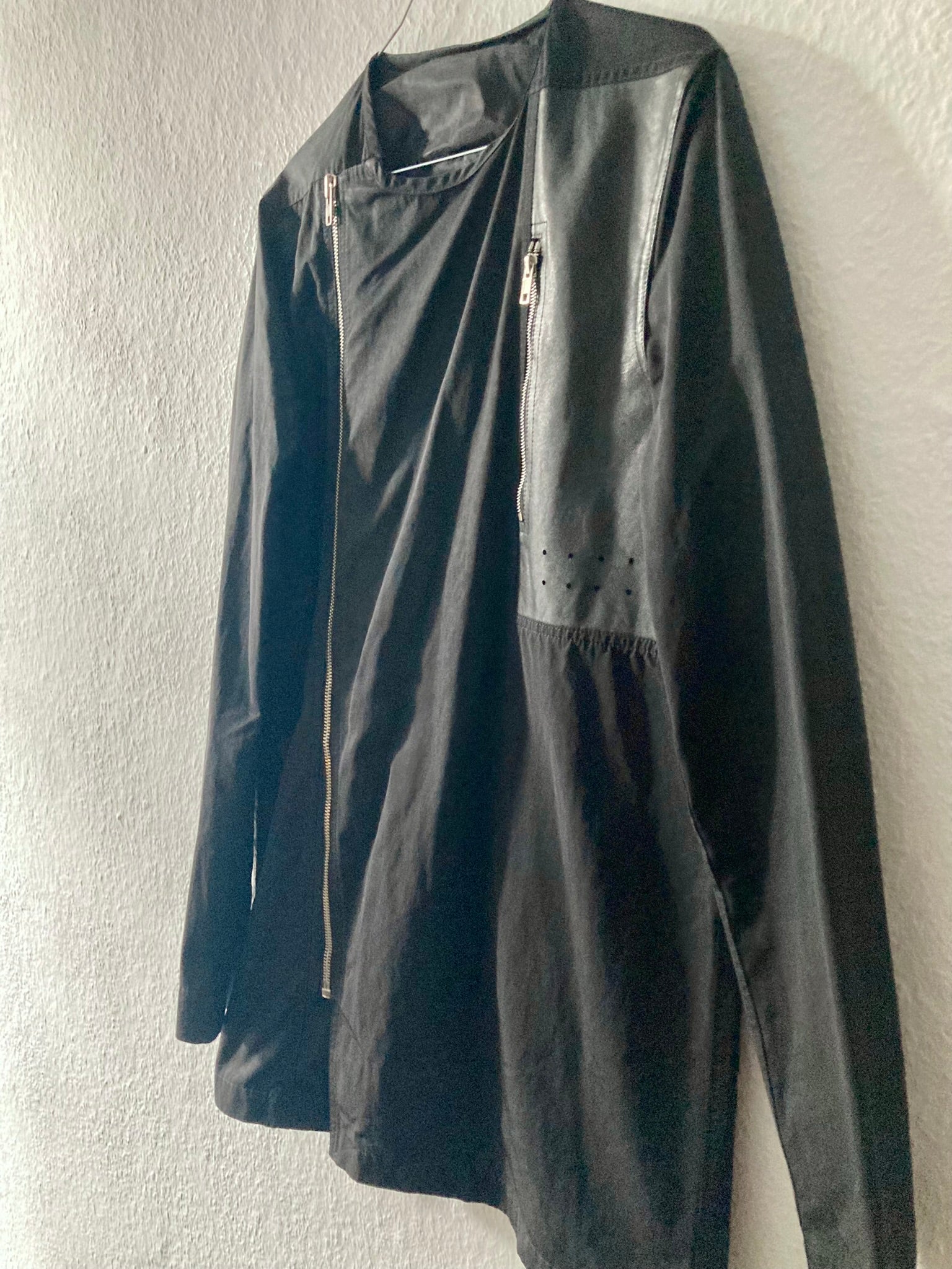 S/S 14 "Vicious" Runway Long Leather Detail Jacket