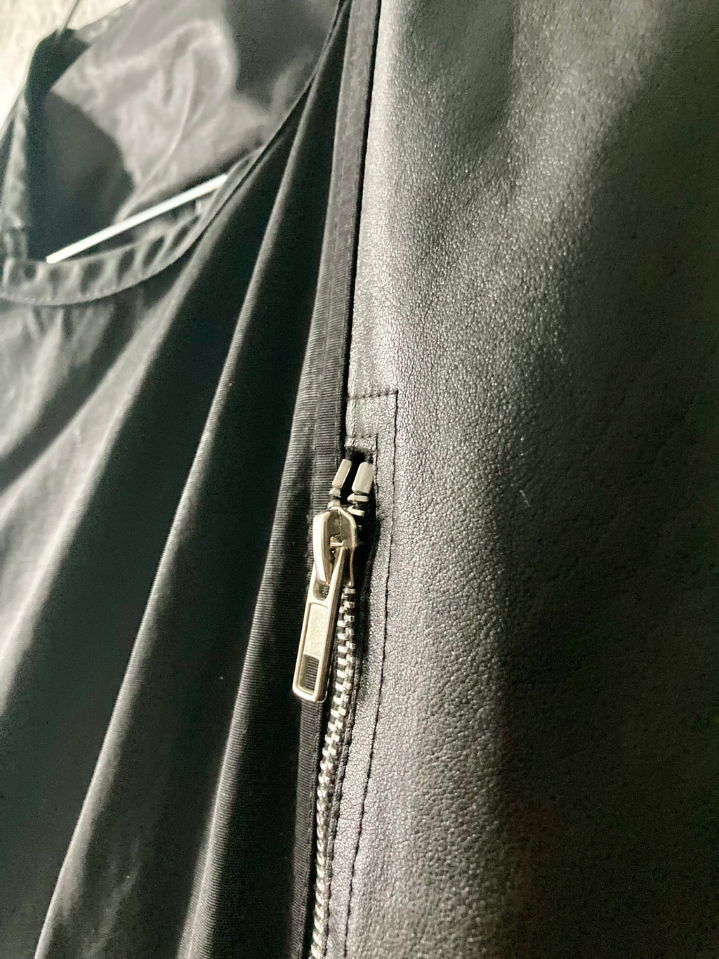 S/S 14 "Vicious" Runway Long Leather Detail Jacket