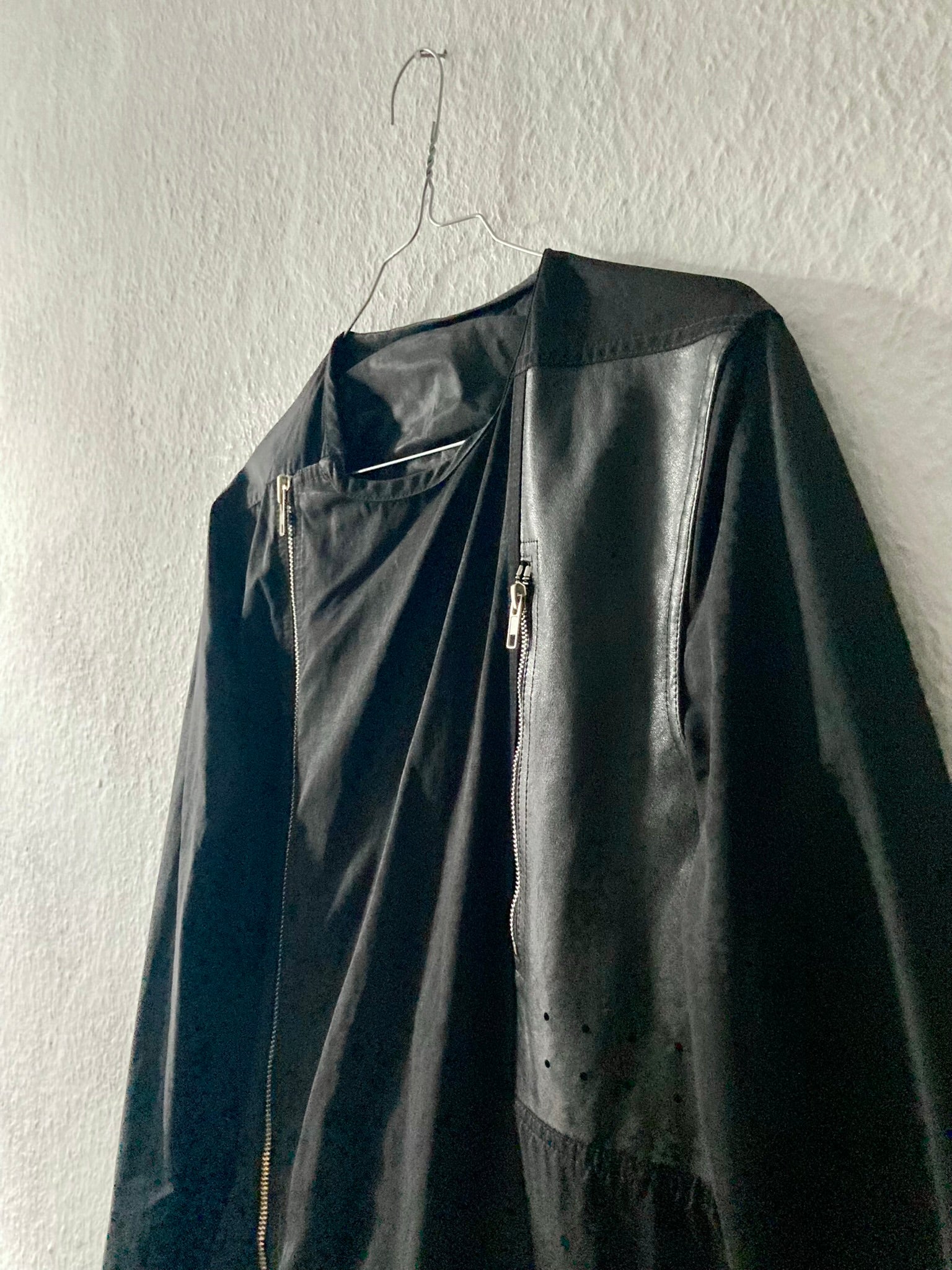 S/S 14 "Vicious" Runway Long Leather Detail Jacket