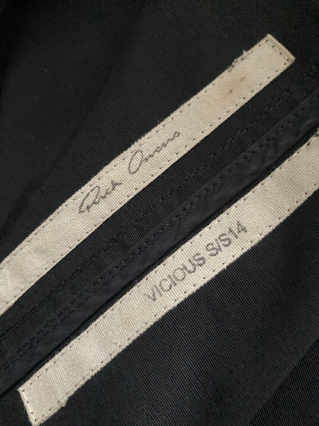 S/S 14 "Vicious" Runway Long Leather Detail Jacket