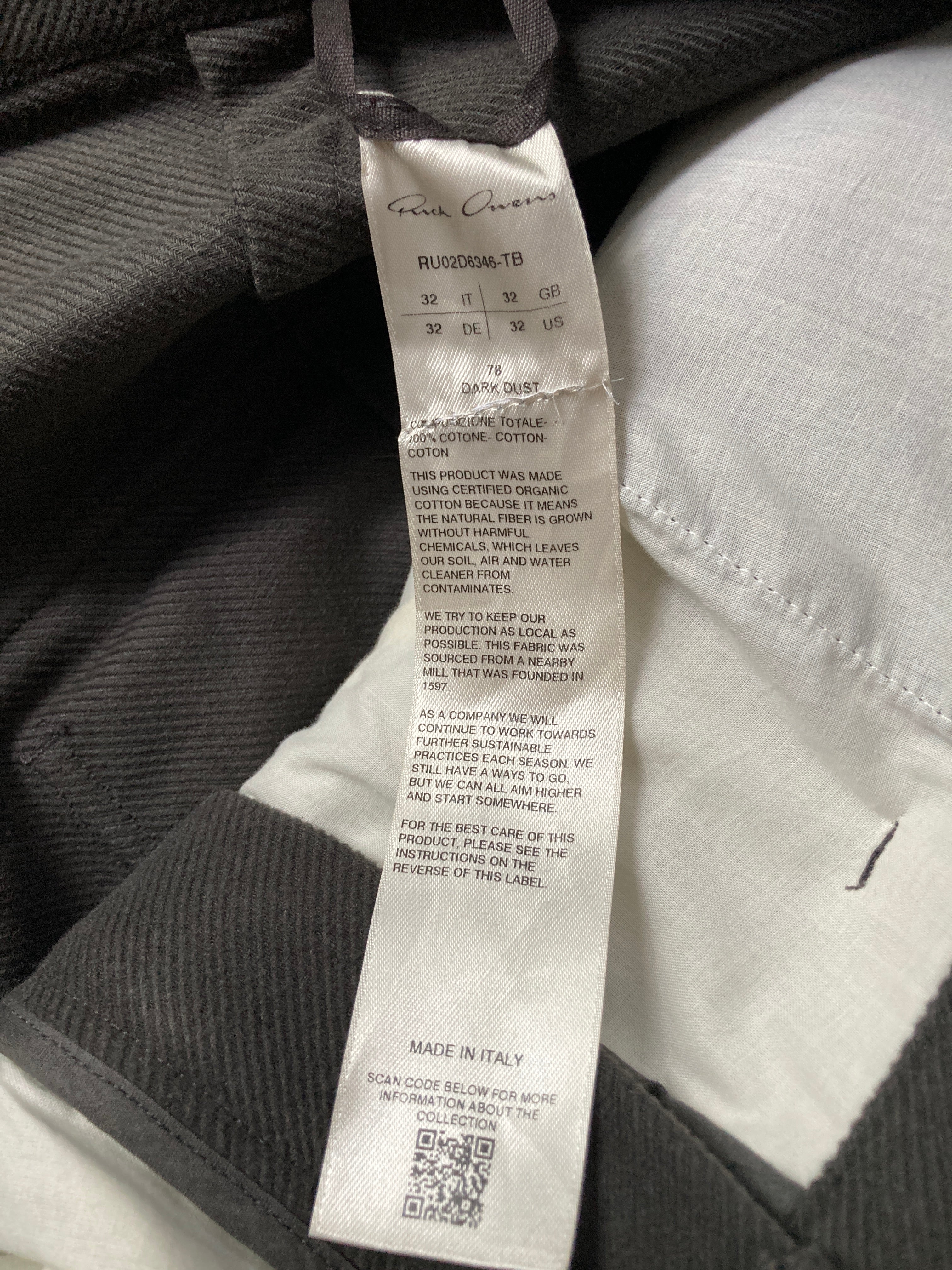 F/W 24 "PORTERVILLE" Woven Stefan Cargo Pants Rick Owens M