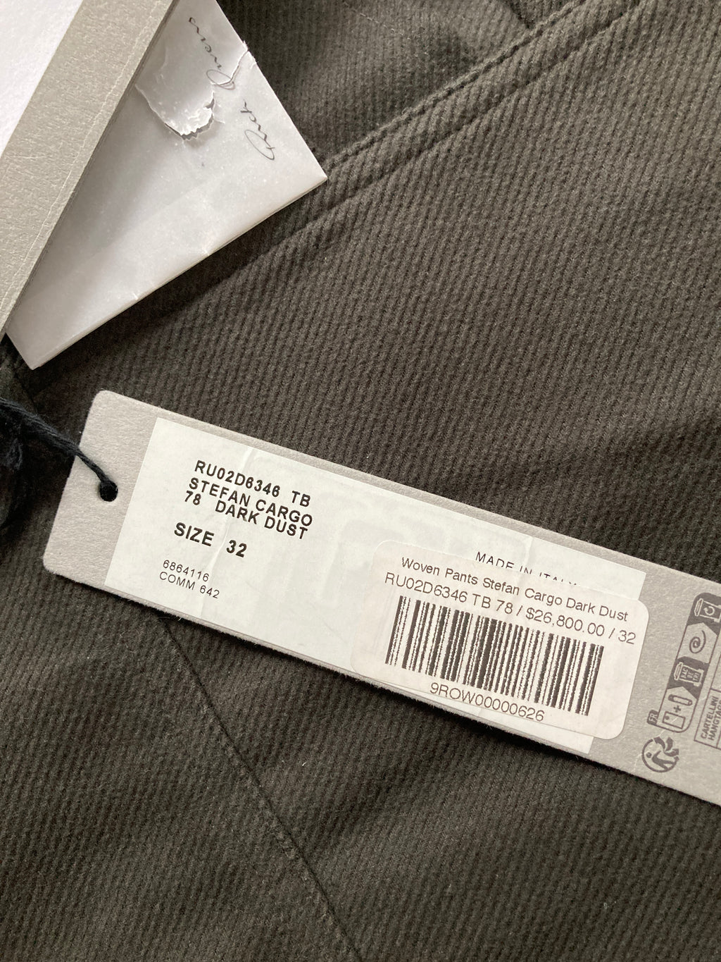 F/W 24 "PORTERVILLE" Woven Stefan Cargo Pants Rick Owens M