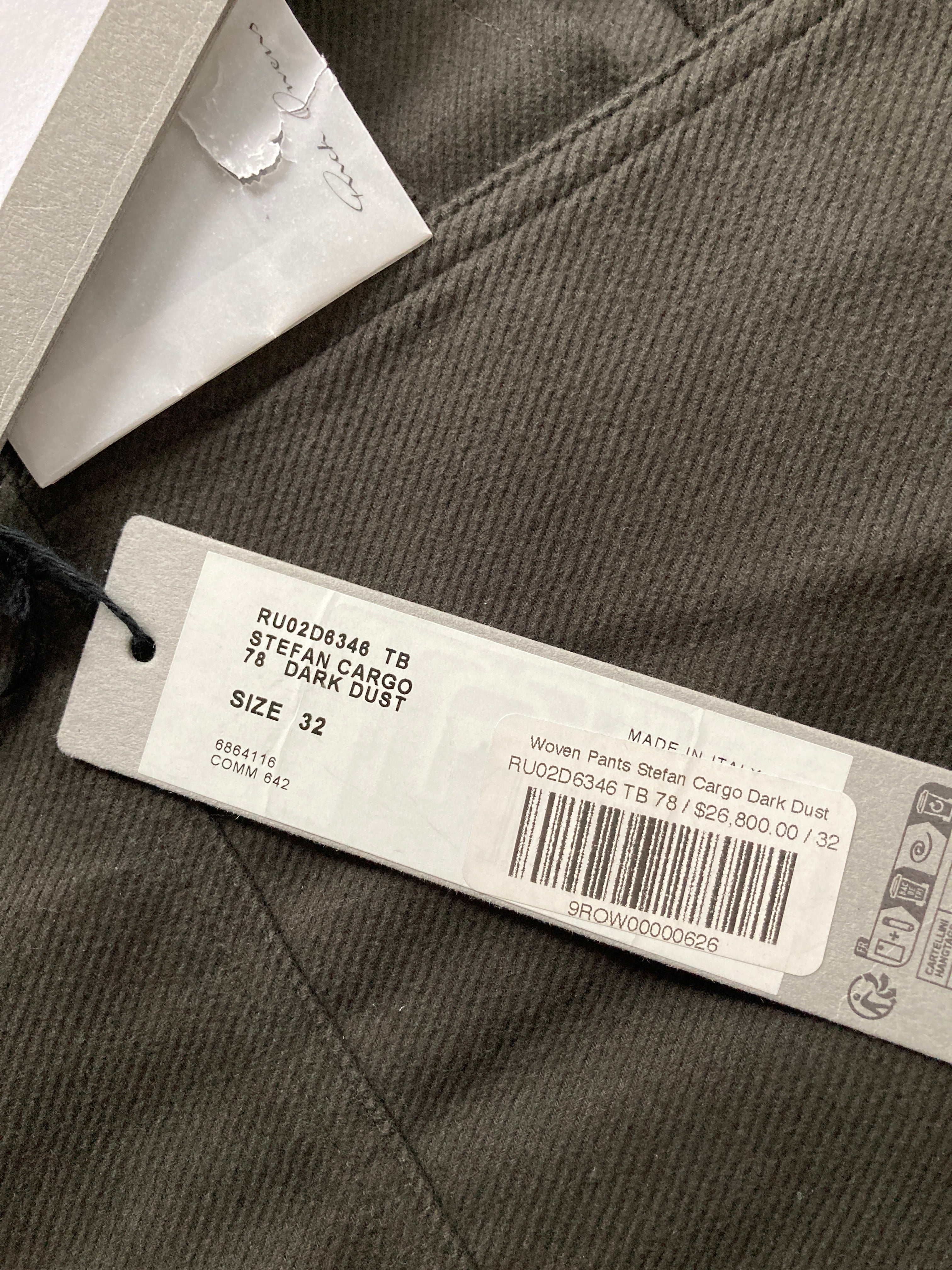 F/W 24 "PORTERVILLE" Woven Stefan Cargo Pants Rick Owens M