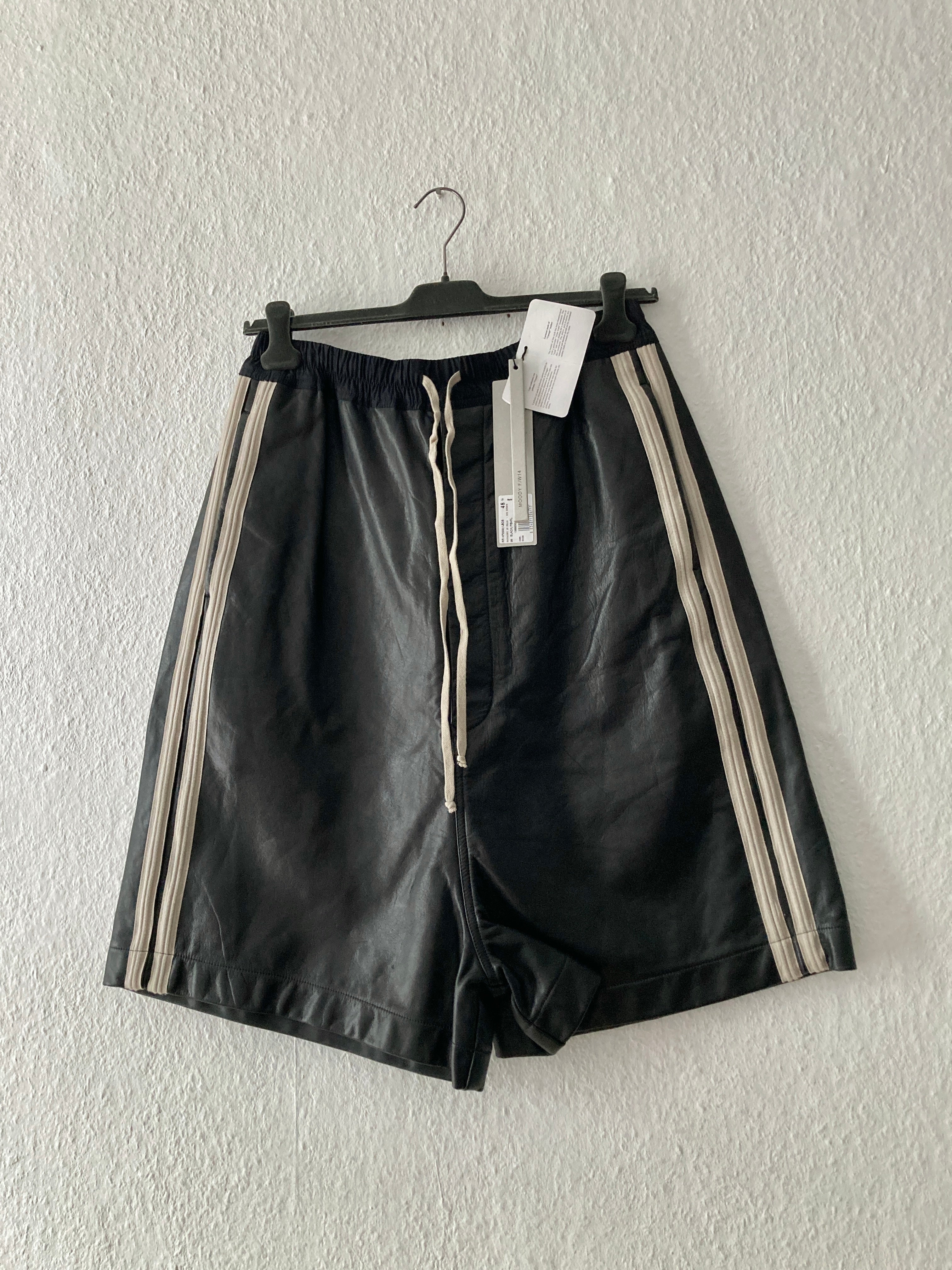 F/W 14 "MOODY" Calf Leather "Big" Shorts Rick Owens IT48/M