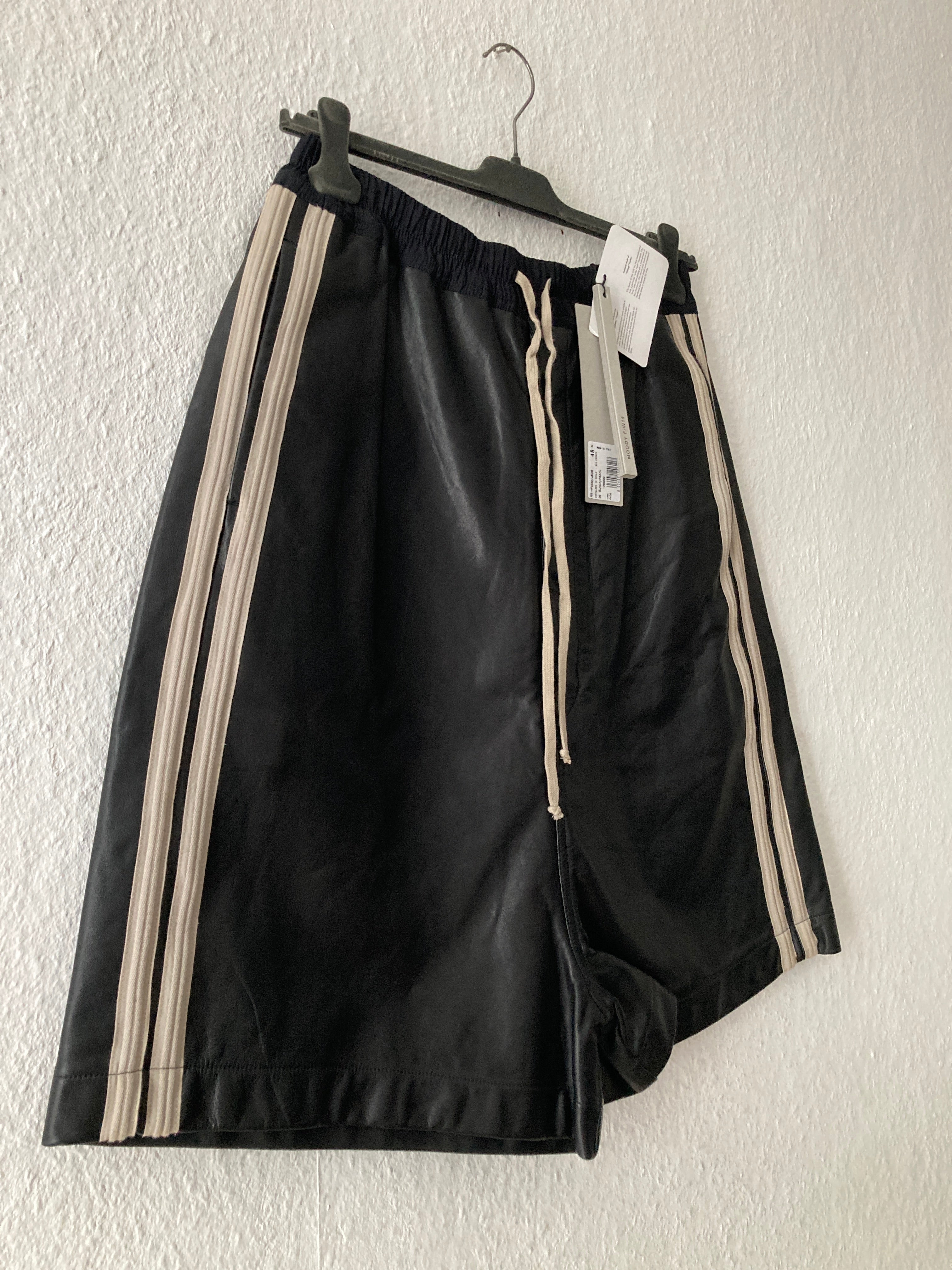 F/W 14 "MOODY" Calf Leather "Big" Shorts Rick Owens IT48/M