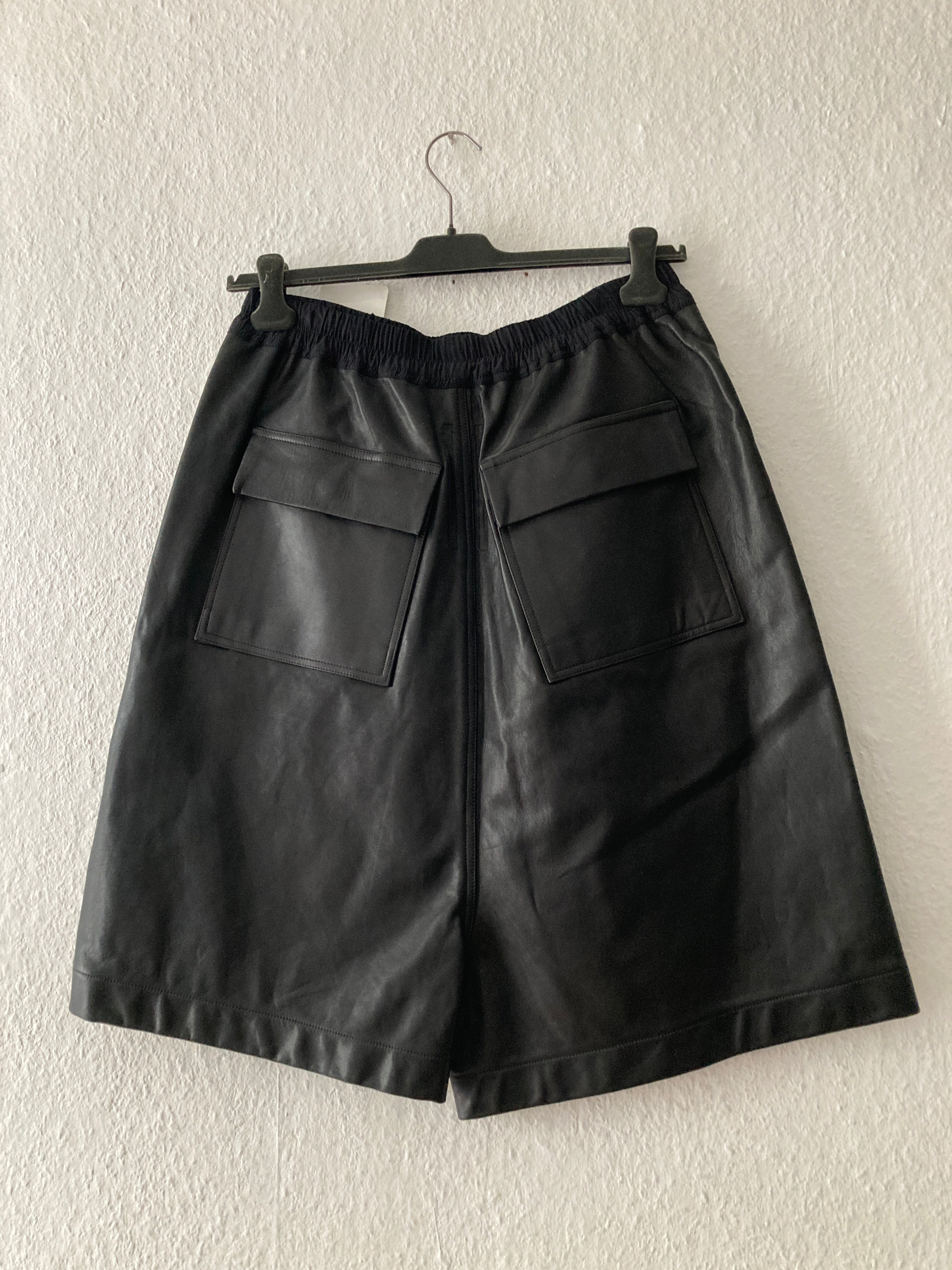 F/W 14 "MOODY" Calf Leather "Big" Shorts Rick Owens IT48/M