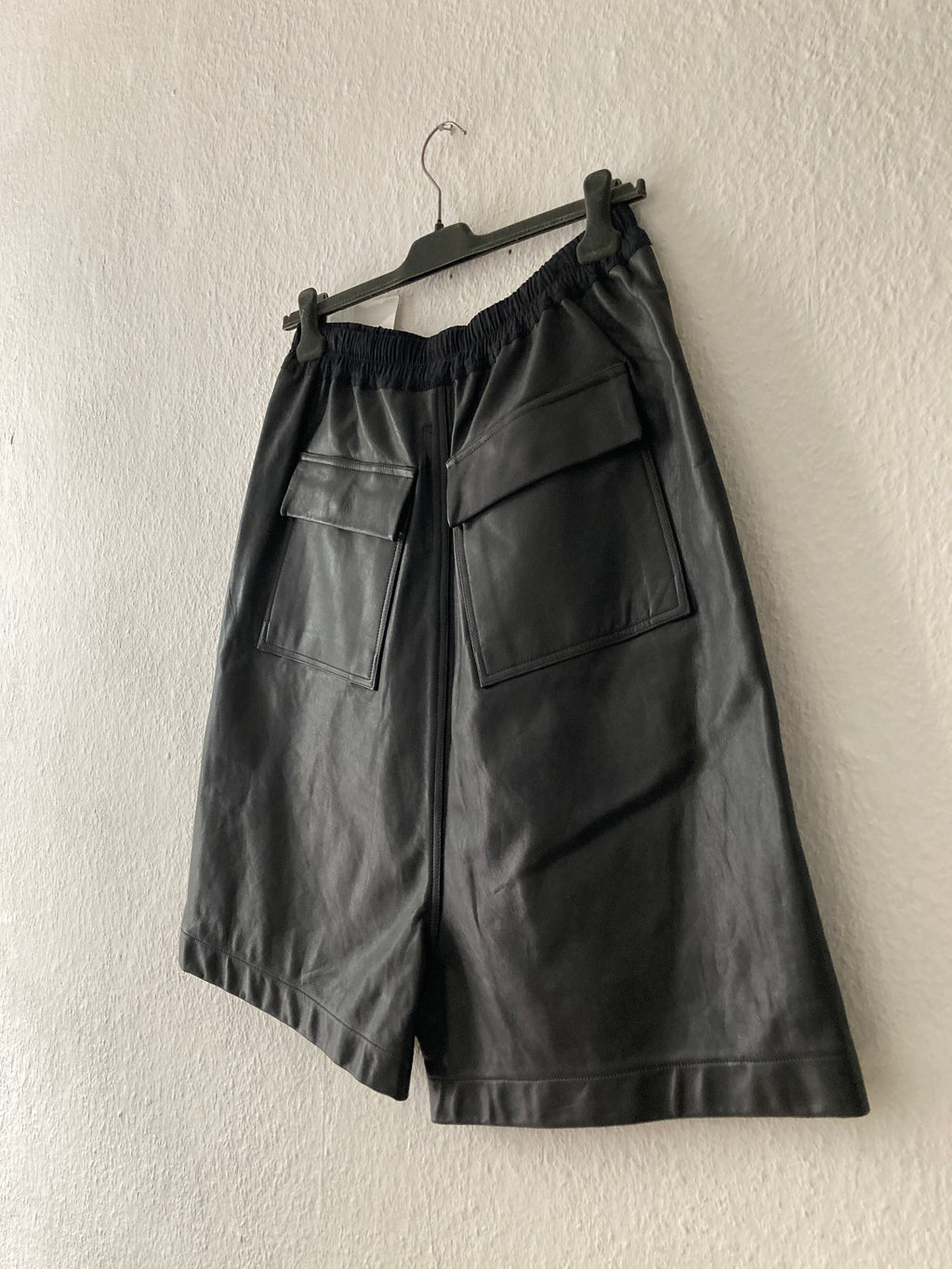 F/W 14 "MOODY" Calf Leather "Big" Shorts Rick Owens IT48/M