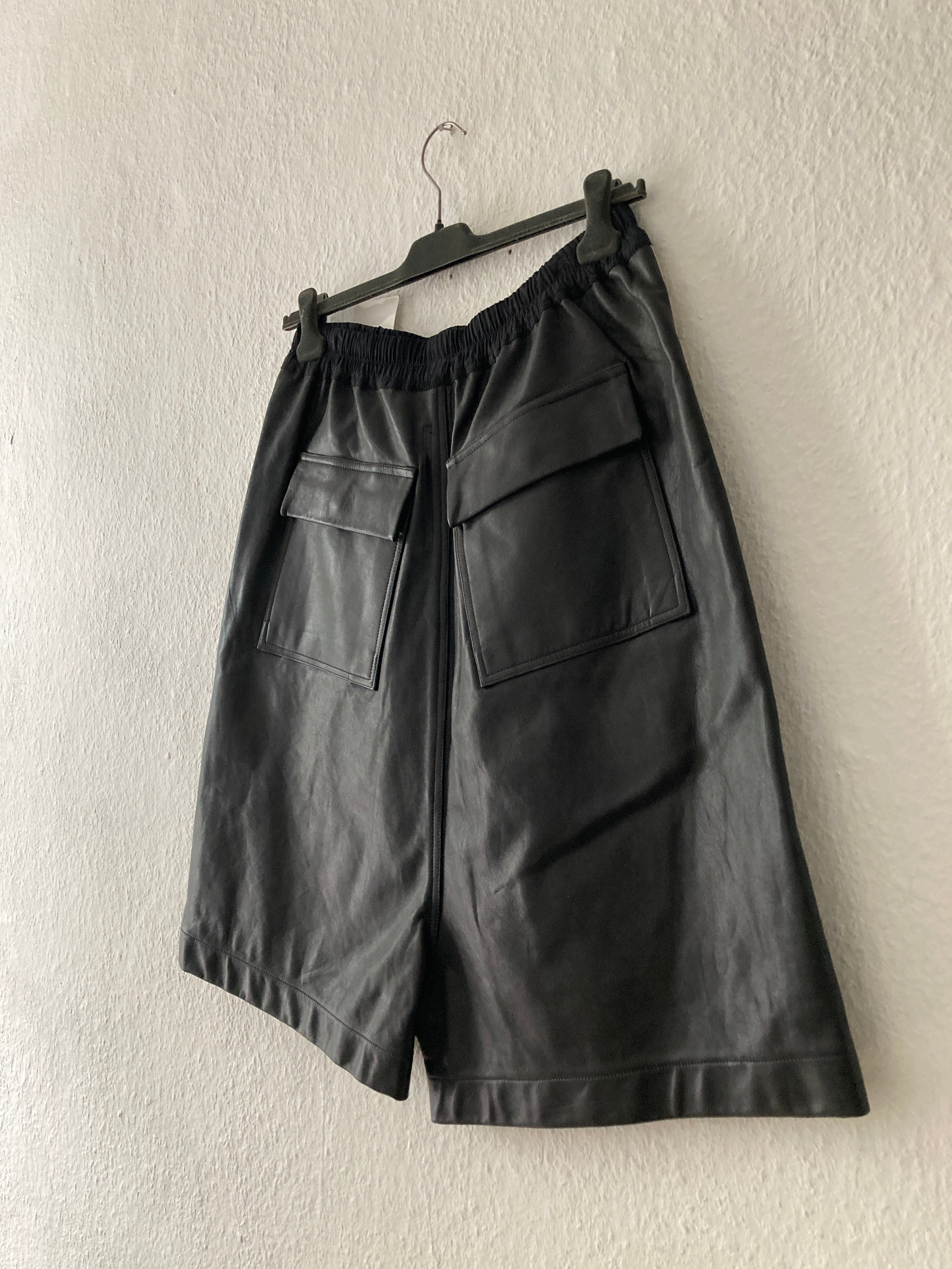 F/W 14 "MOODY" Calf Leather "Big" Shorts Rick Owens IT48/M