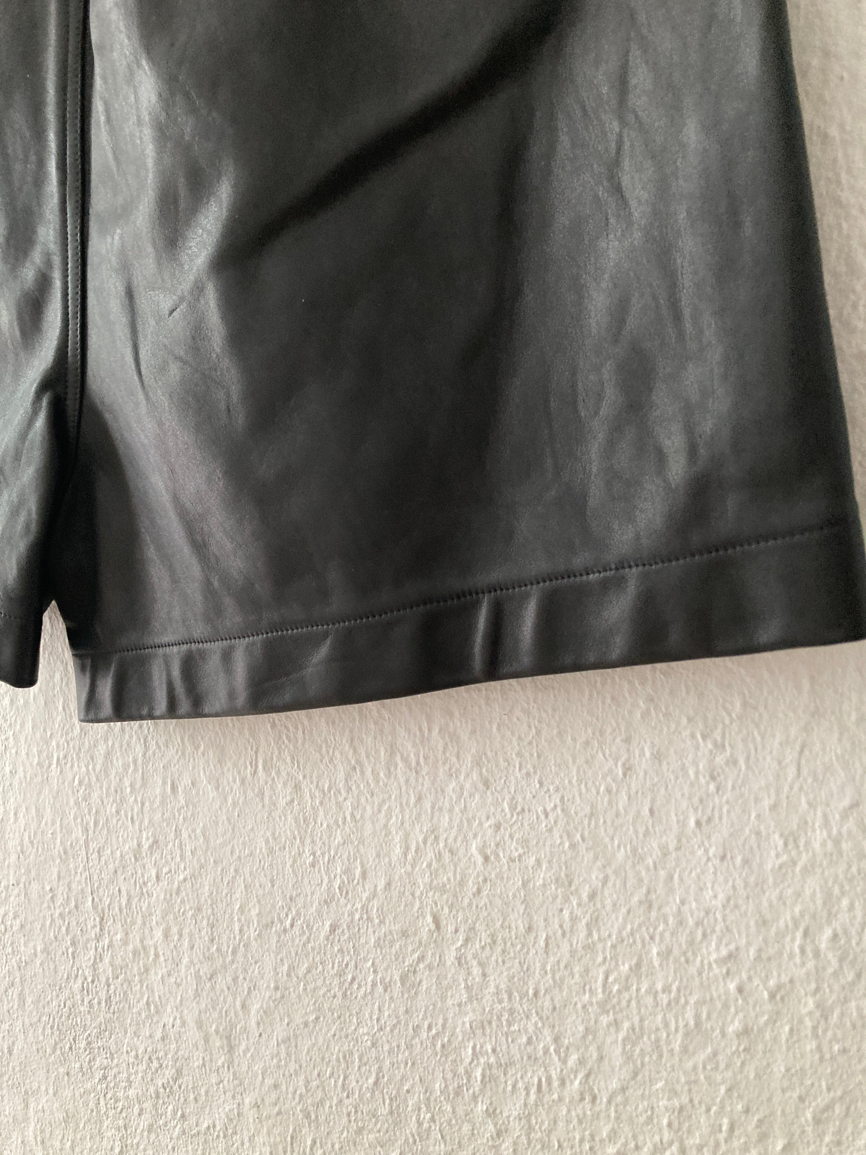 F/W 14 "MOODY" Calf Leather "Big" Shorts Rick Owens IT48/M