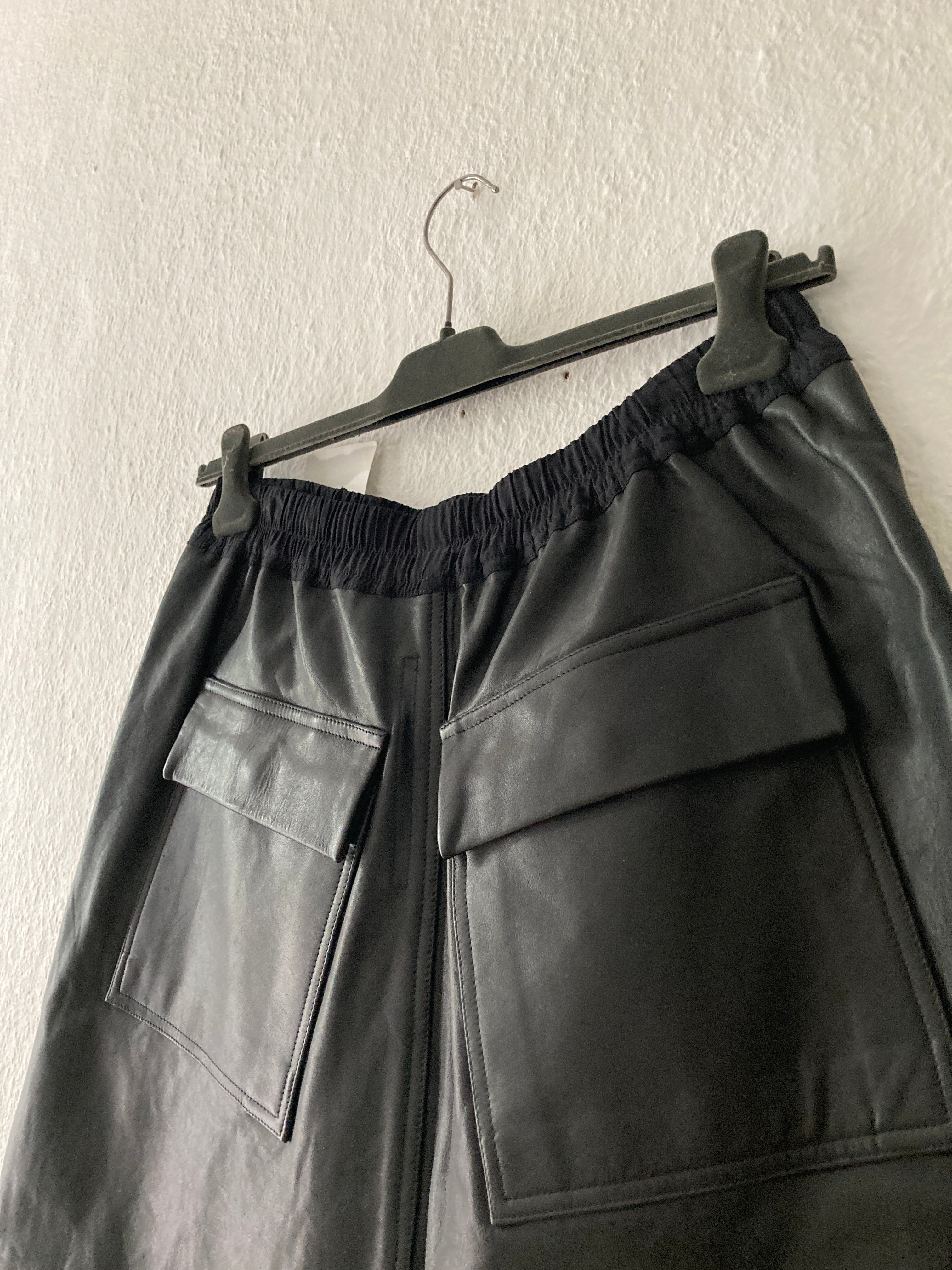 F/W 14 "MOODY" Calf Leather "Big" Shorts Rick Owens IT48/M