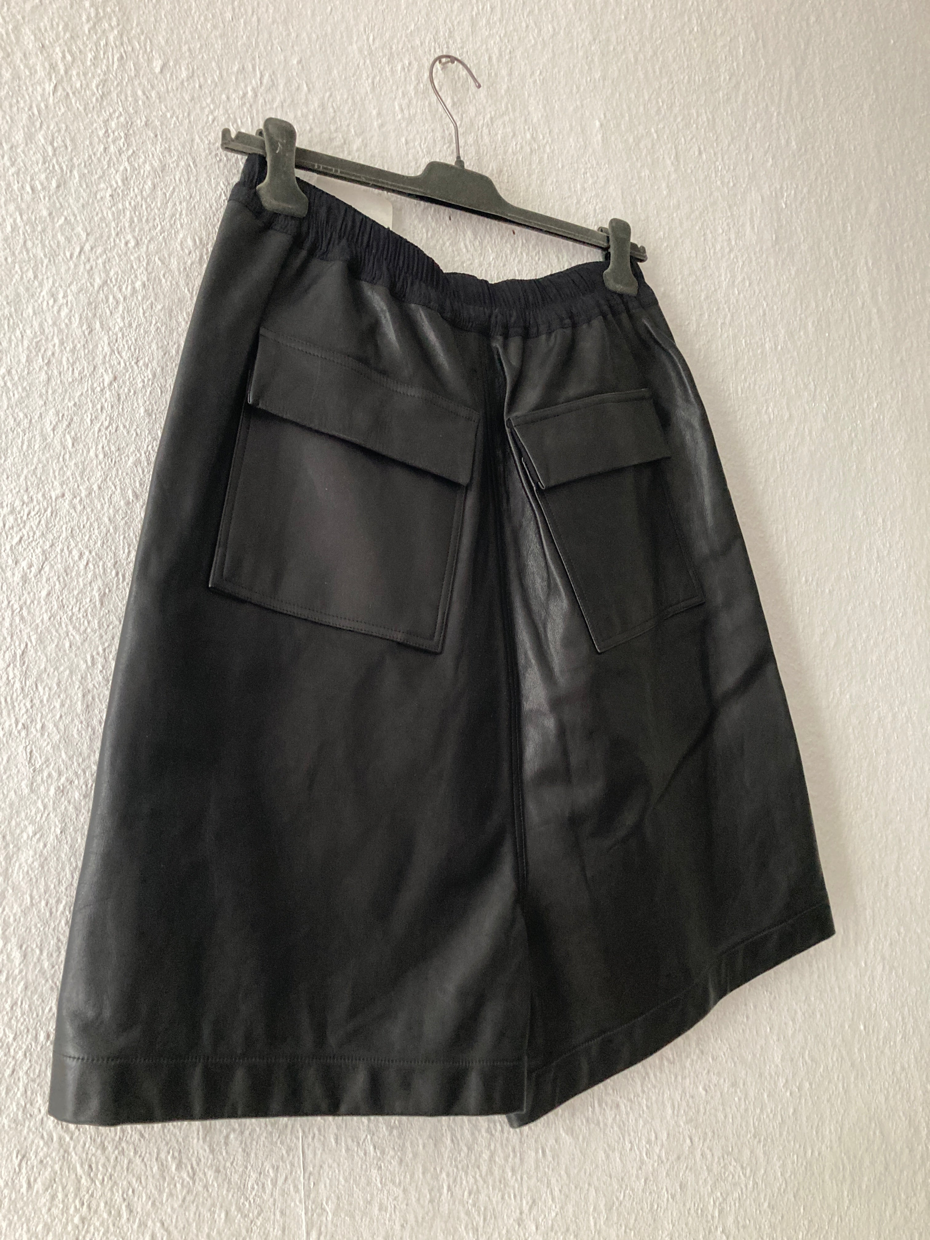 F/W 14 "MOODY" Calf Leather "Big" Shorts Rick Owens IT48/M
