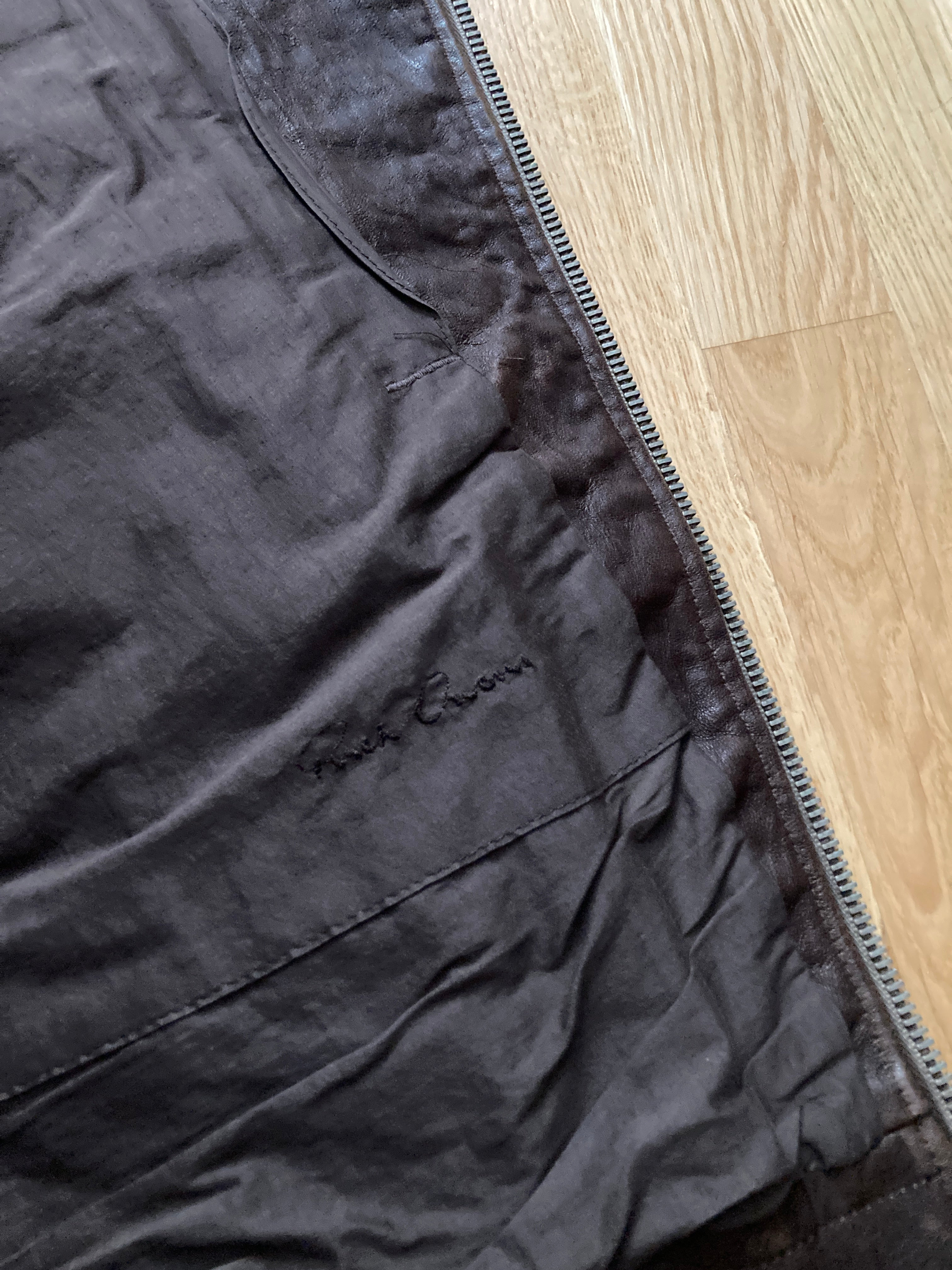 F/W 09 "CRUST" Hammered Lamb Bauhaus Leather Jacket w. Layered Back in Bitter