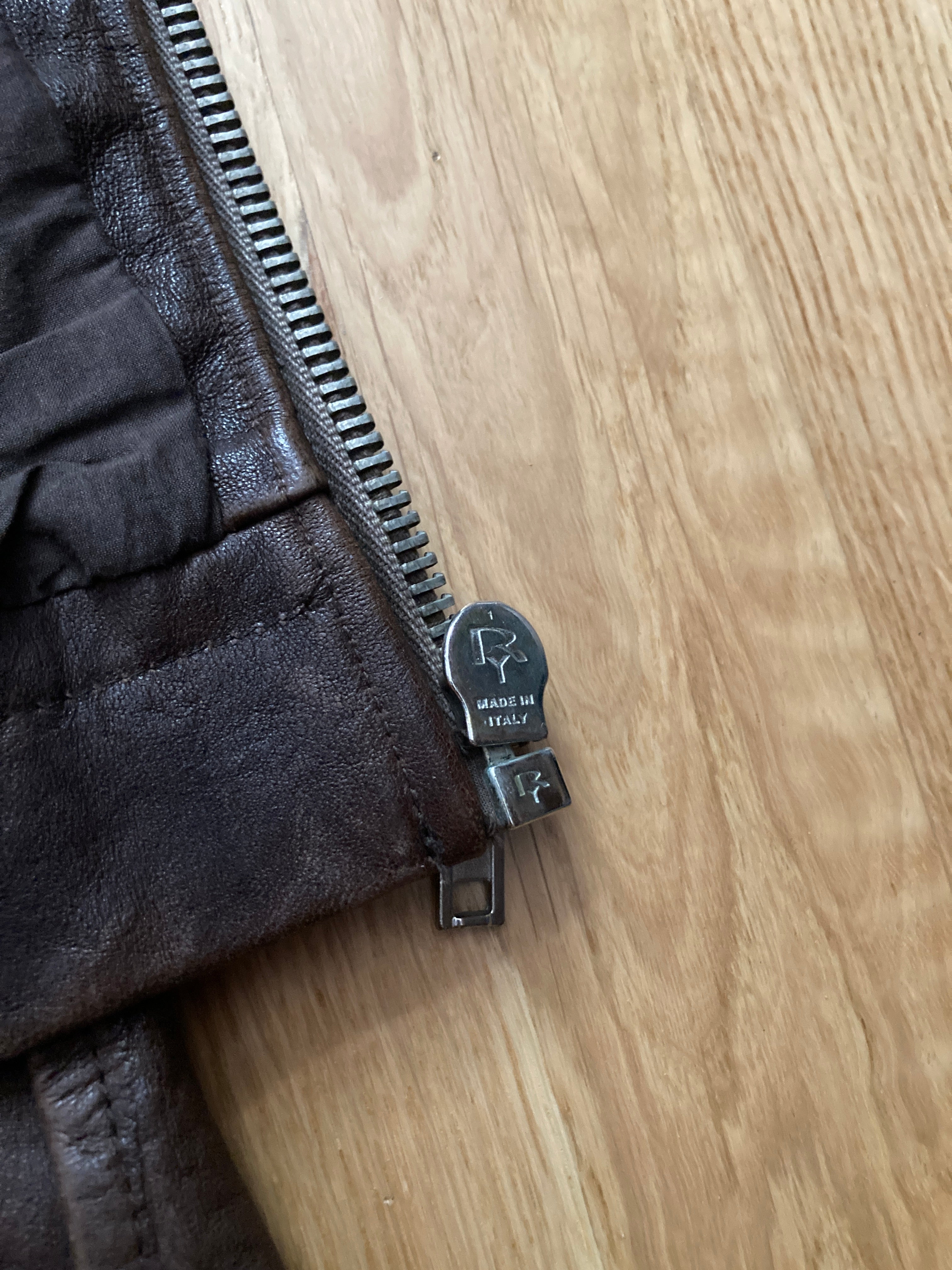 F/W 09 "CRUST" Hammered Lamb Bauhaus Leather Jacket w. Layered Back in Bitter