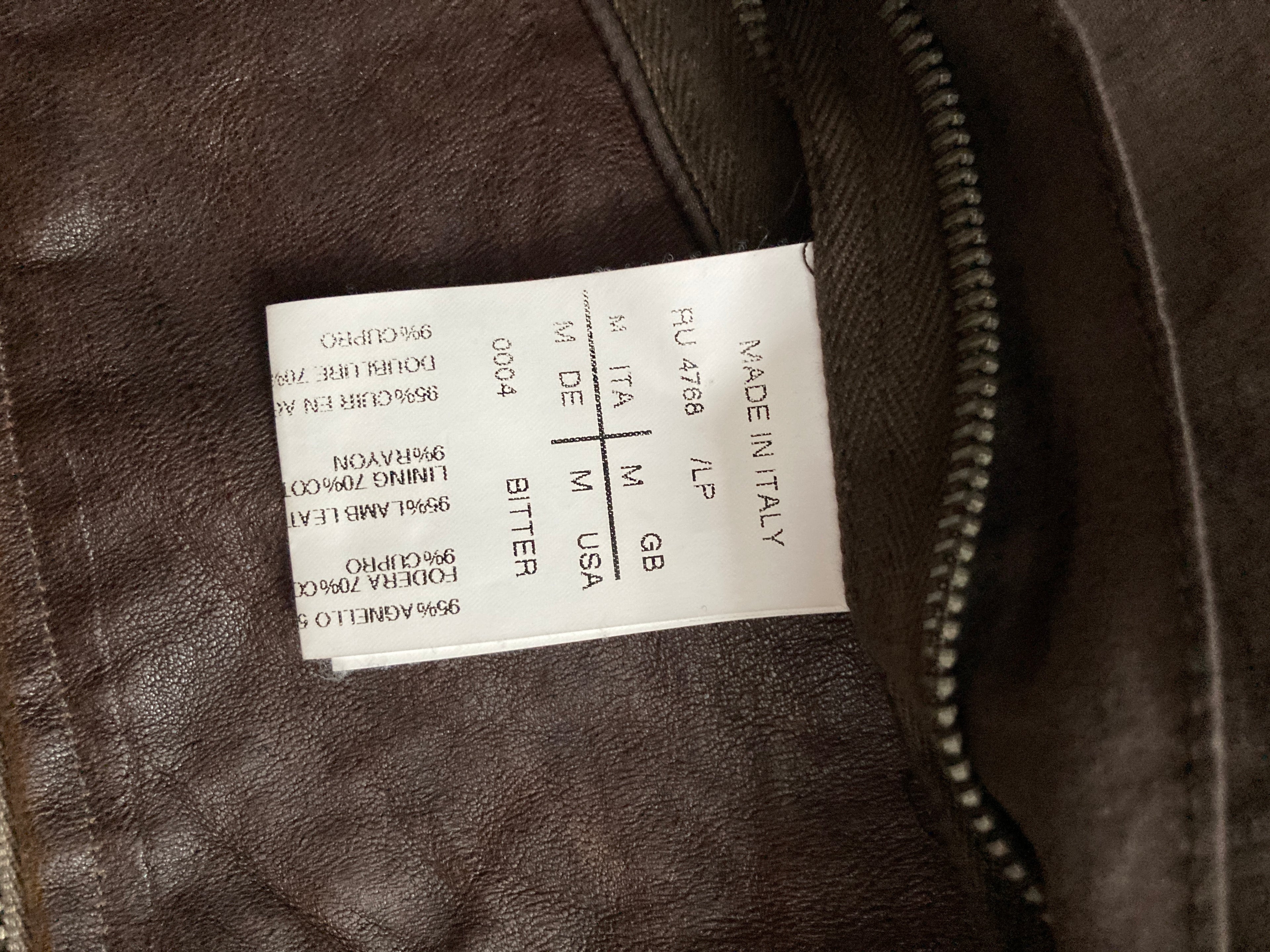 F/W 09 "CRUST" Hammered Lamb Bauhaus Leather Jacket w. Layered Back in Bitter