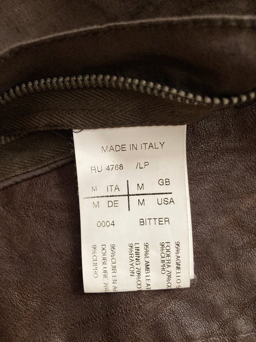 F/W 09 "CRUST" Hammered Lamb Bauhaus Leather Jacket w. Layered Back in Bitter